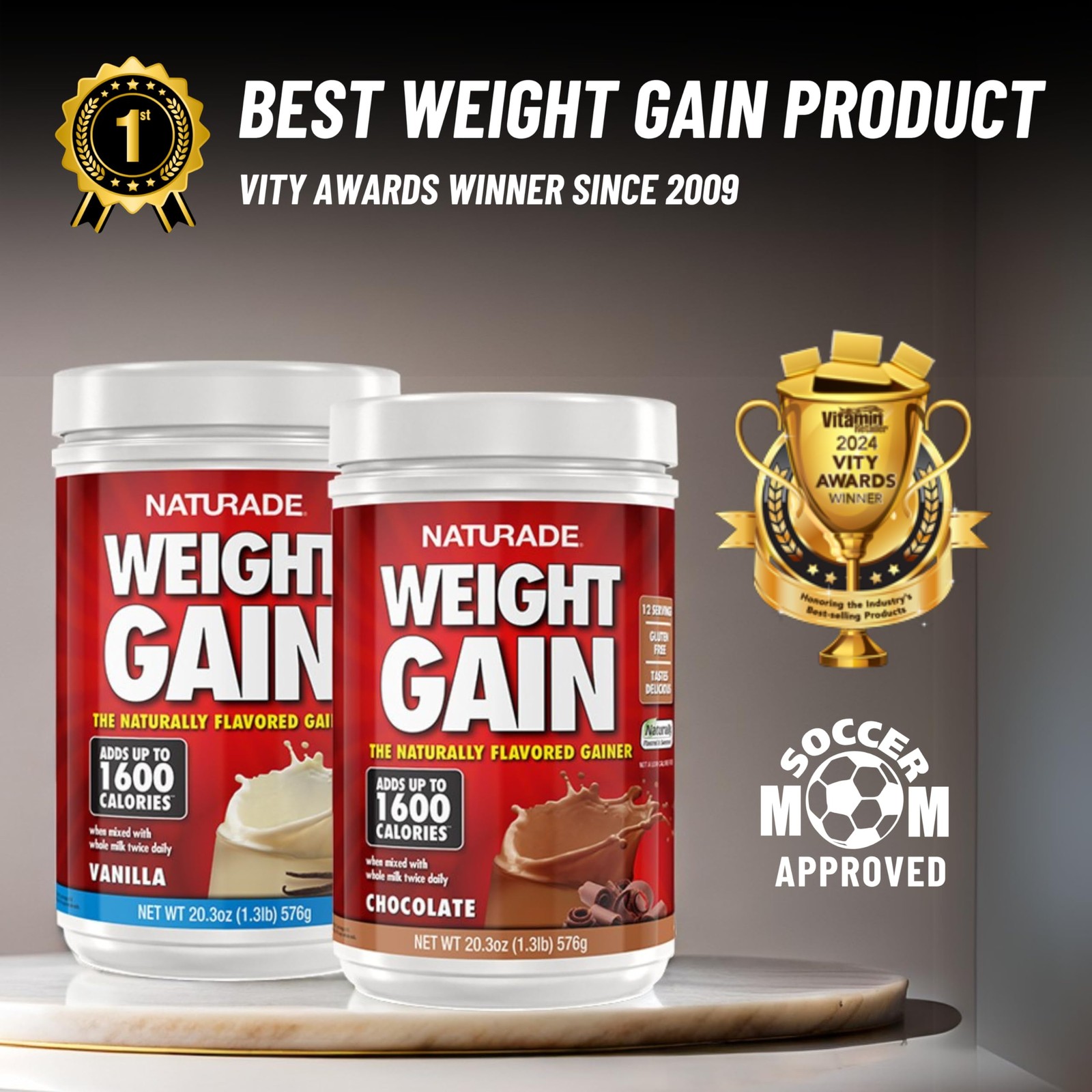 All Natural Weight Gain Drink Mix – Gluten Free, Delicious Taste, 1600 Calories