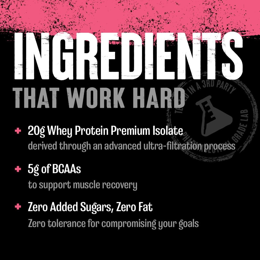 Clear Whey Isolate Protein Powder Easy to Digest and Mix, 5g BCAA, Delicious…