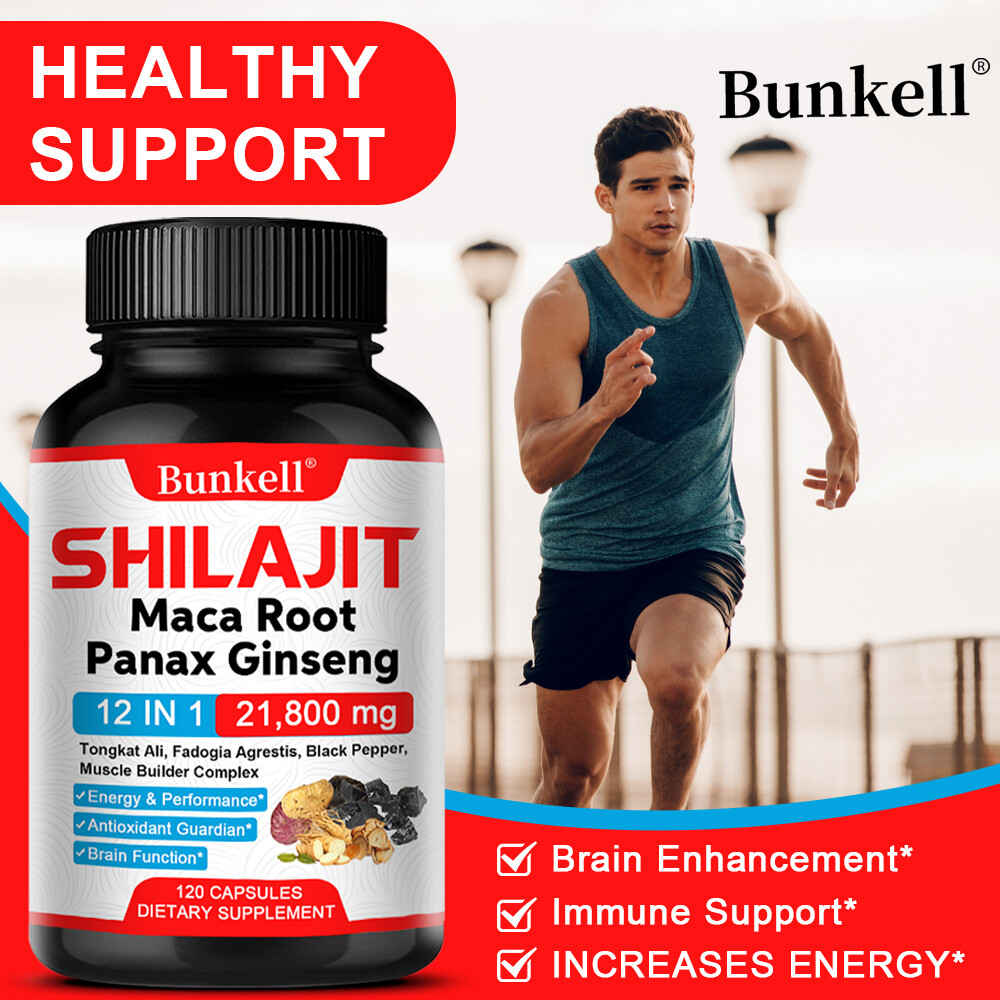 SHILAJIT Maca Root Panax Ginseng extract Muscle Health Energy&Performancesupport