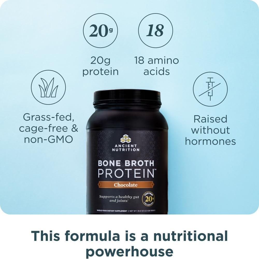 Ancient Nutrition Bone Broth Protein Powder 20g Collagen Peptides Keto Paleo 40