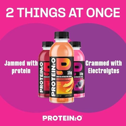 Protein2o Hydration Drink Variety Pack, 15g Whey Protein Isolate, 12 Count 16.9o