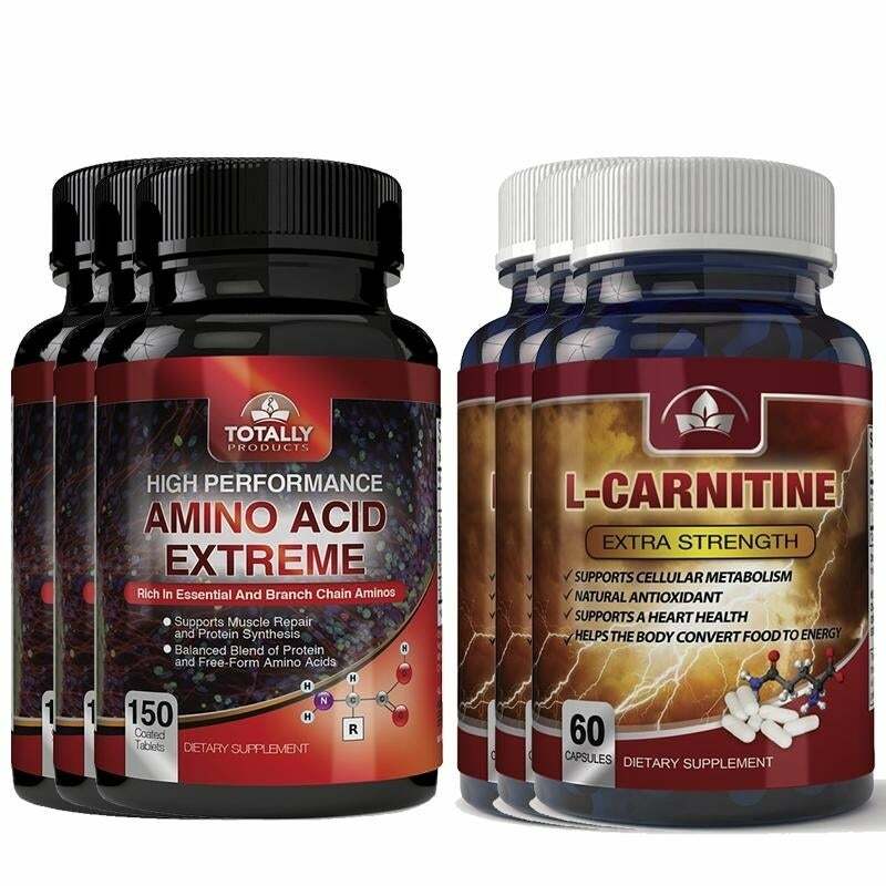 BCAA L-Carnitine Combo Pack Ultimate Muscle Gain Best Optimum 210 Caps