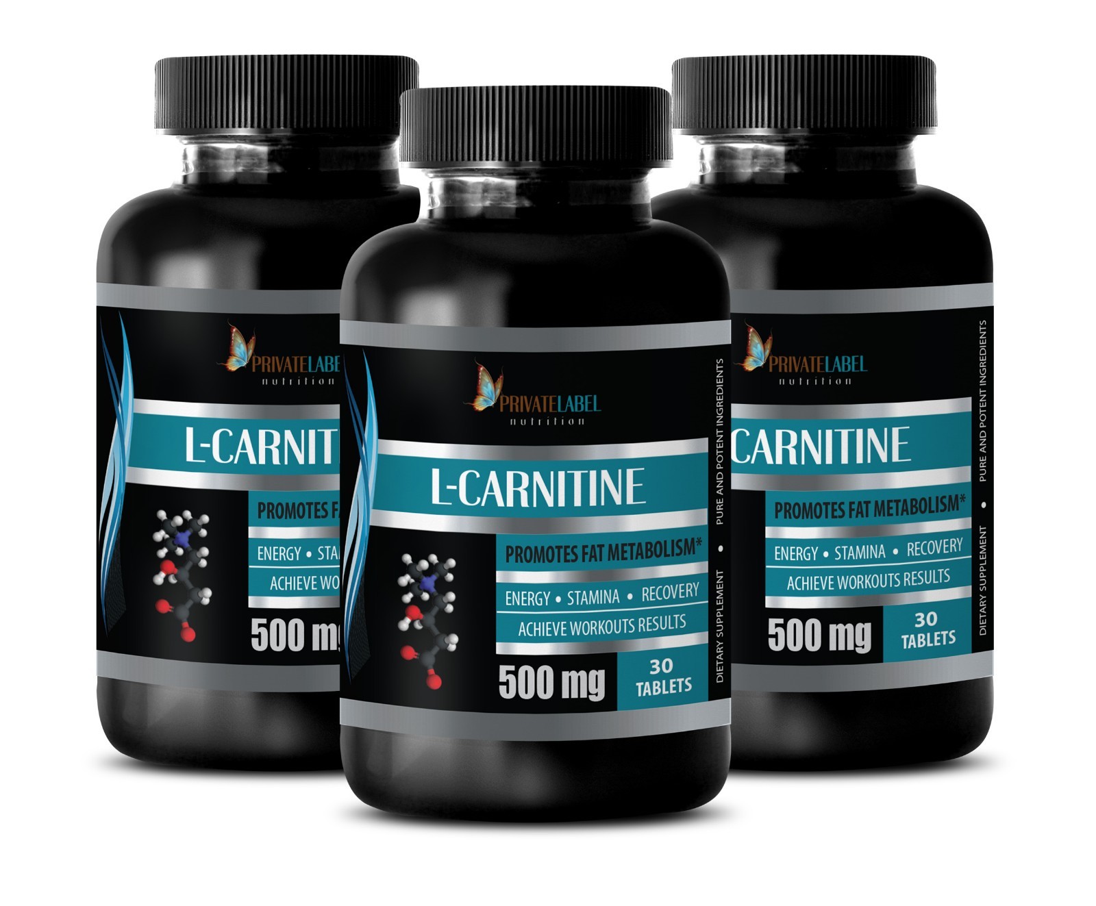 Pre Workout Powder – L-CARNITINE 510mg – Fat Burner Weight Loss – 3 Bottles