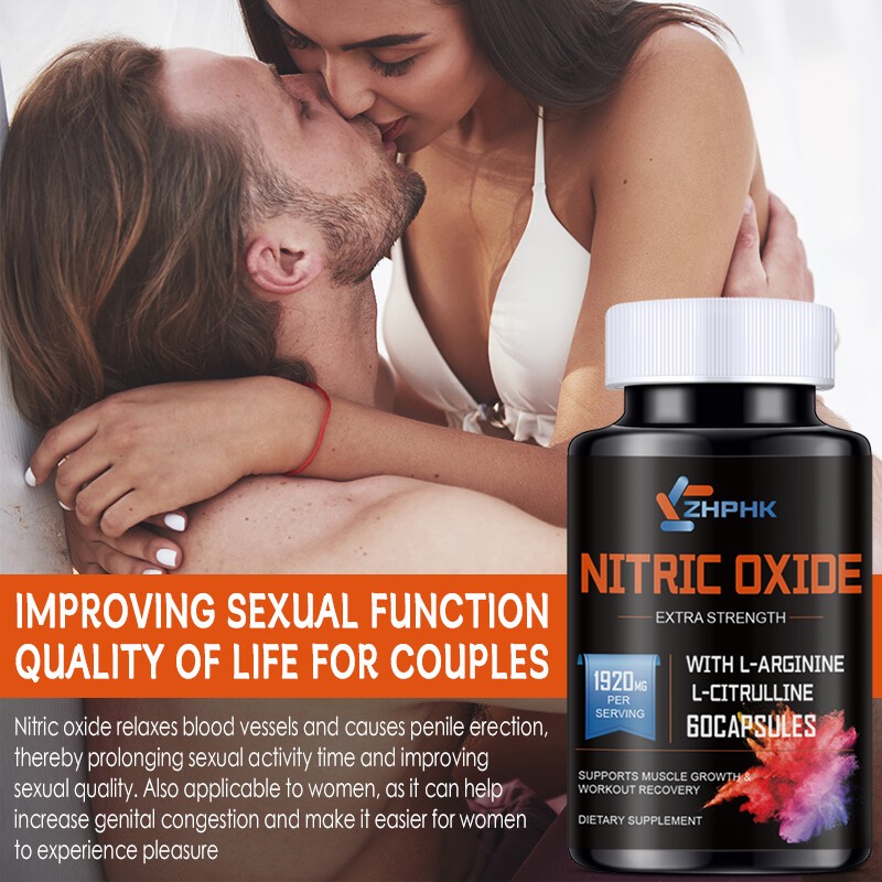 60 Nitric Oxide Booster Supplement w/ L-Arginine Premium Workout Muscle Capsule