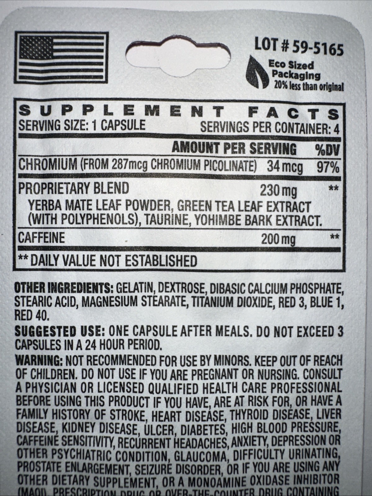 5 Packs Stacker 3 XPLC 4ct Blister Pack Dietary Supplement Weight Loss 20 Caps