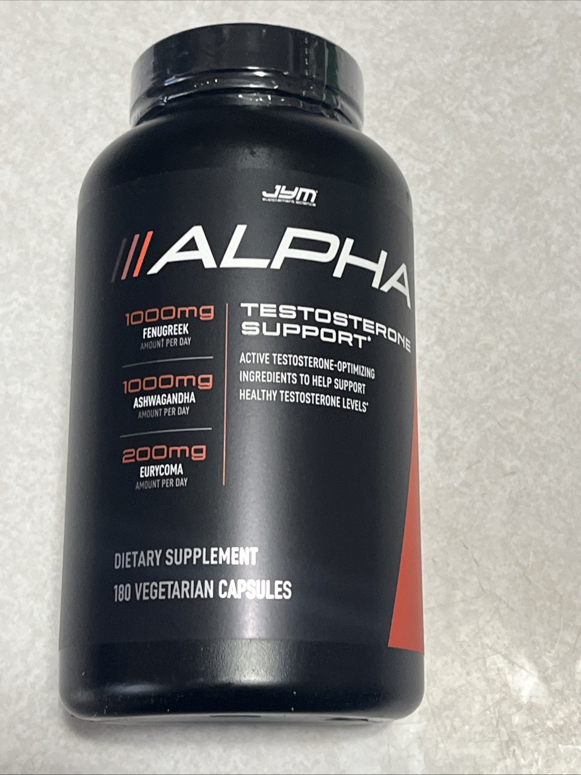 Jym Supplement Alpha 180 Capsules Testo Support Exp 2028