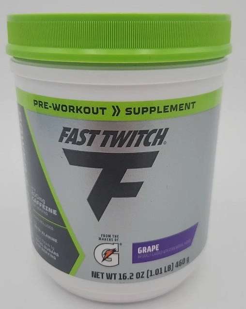 LOT OF 6 Fast Twitch Gatorade Pre Workout Powder Supplement Grape 16.2 oz 6-25
