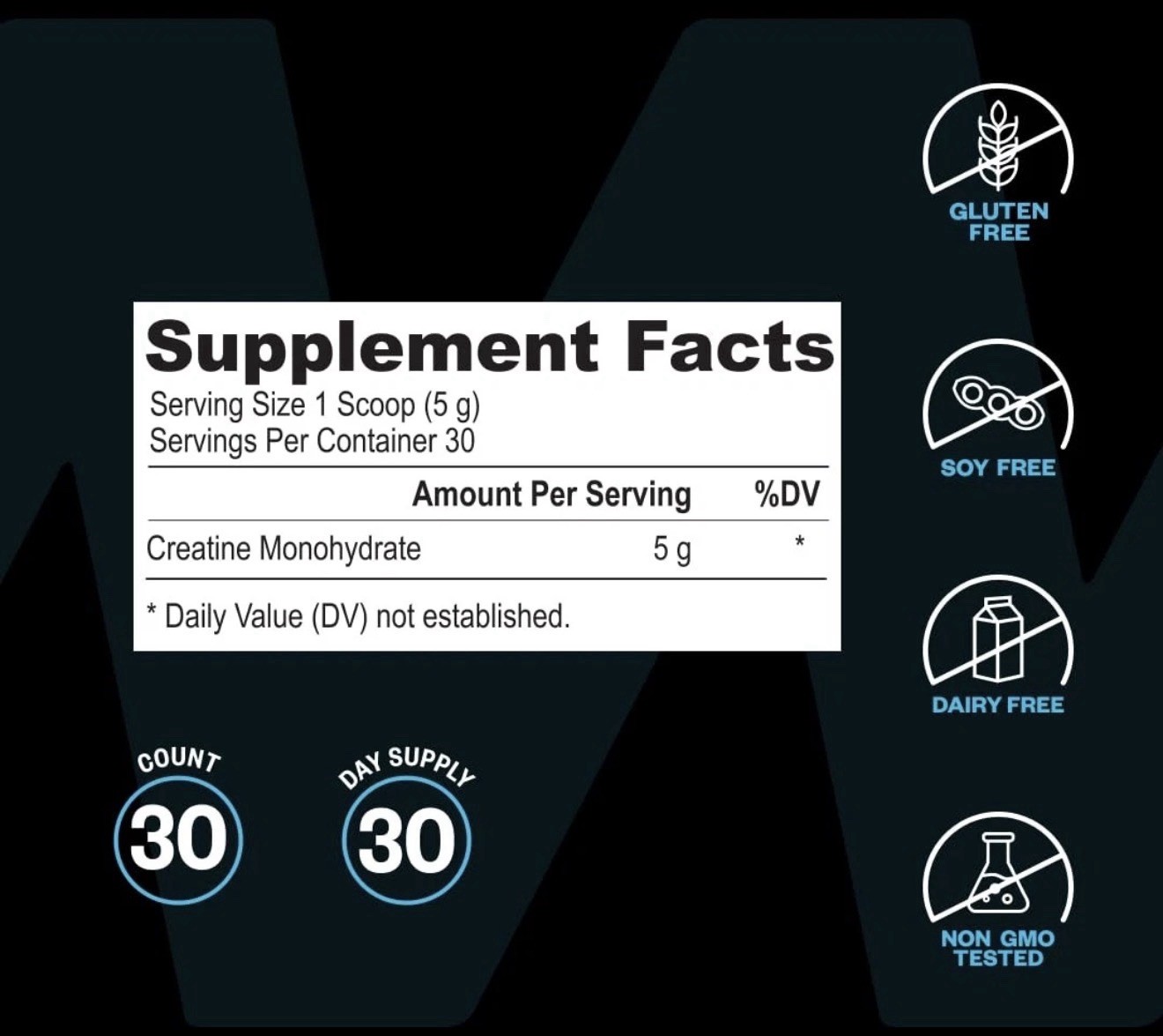 ONNIT Creatine Monohydrate Powder, IGEN(TM) 30 Servings (Pack of 1), No Color