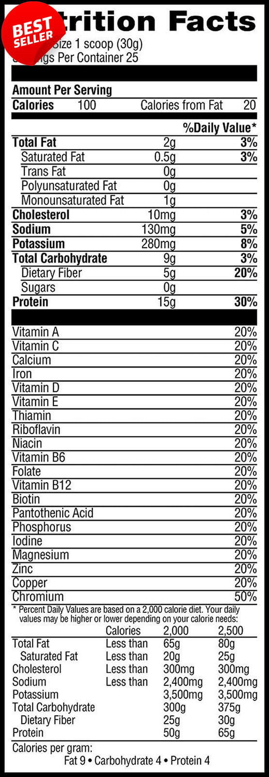 ZERO Protein Powder Chocolate 100 Cal 15g 1.65lb 25 Servings Low Carb Keto US