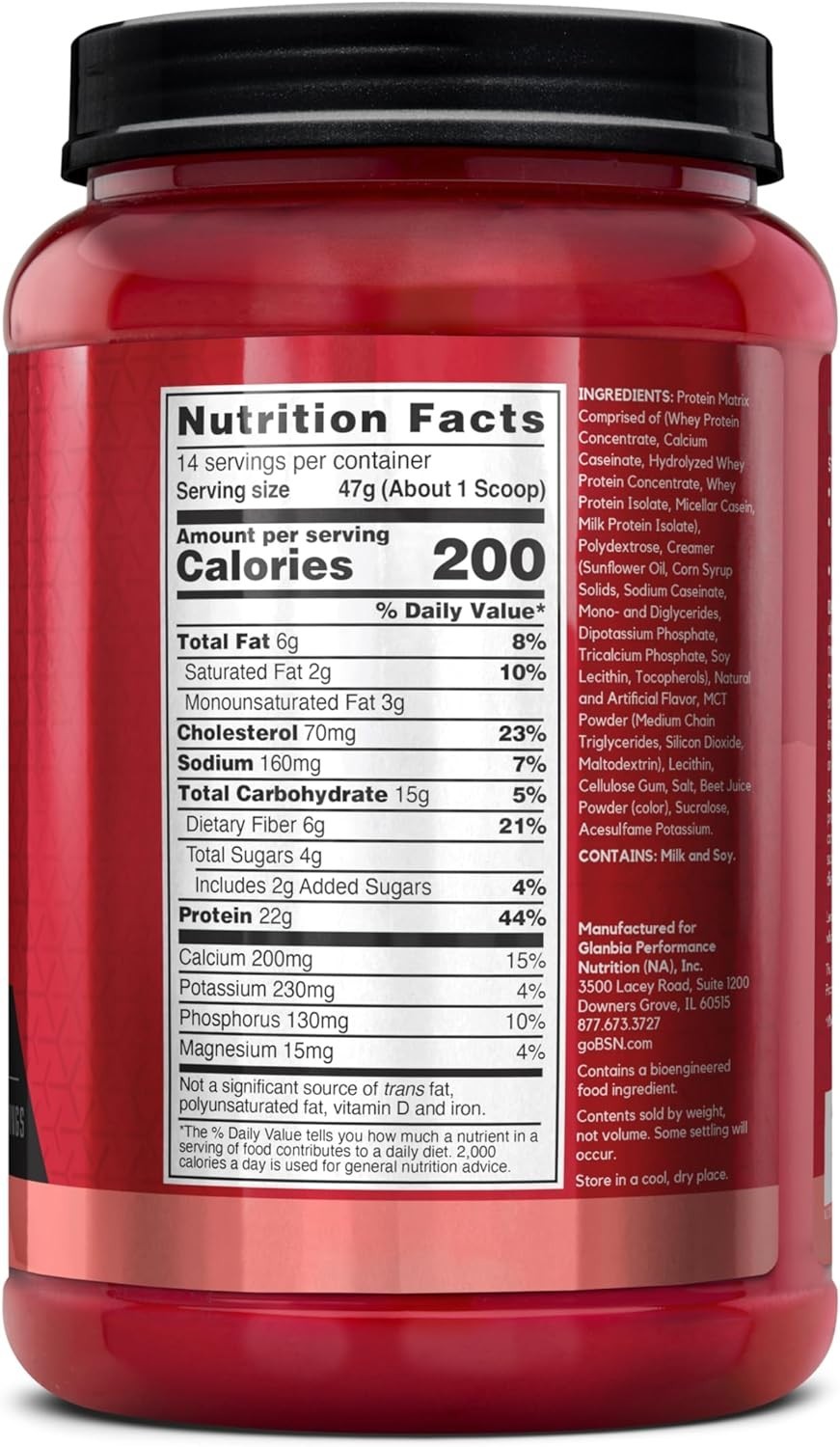 22g Protein SYNTHA-6 Strawberry Milkshake Powder – Muscle Recovery, 14 Servings