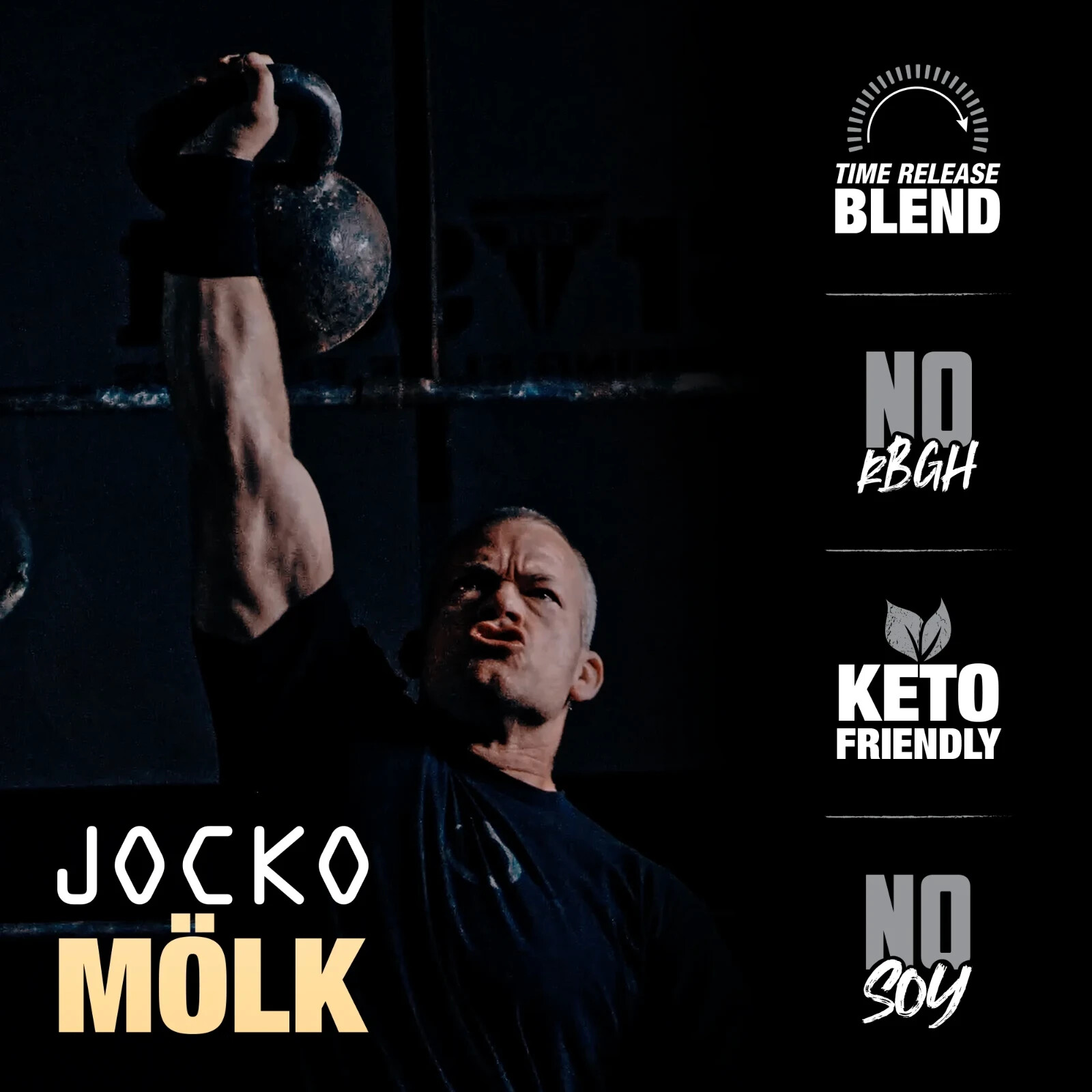 Jocko Mӧlk, Protein Powder Drink, Vanilla Gorilla, 22g Protein, 2 lb.