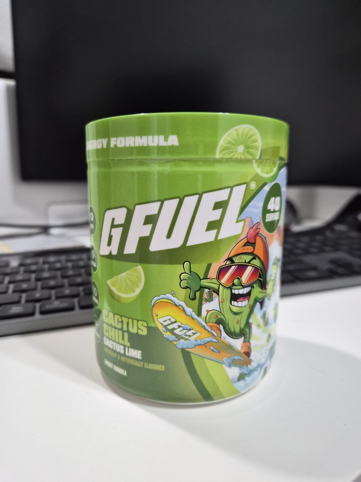 G Fuel Cactus Chill – Cactus Lime Flavor Energy Formula Powder Tub 40 Servings