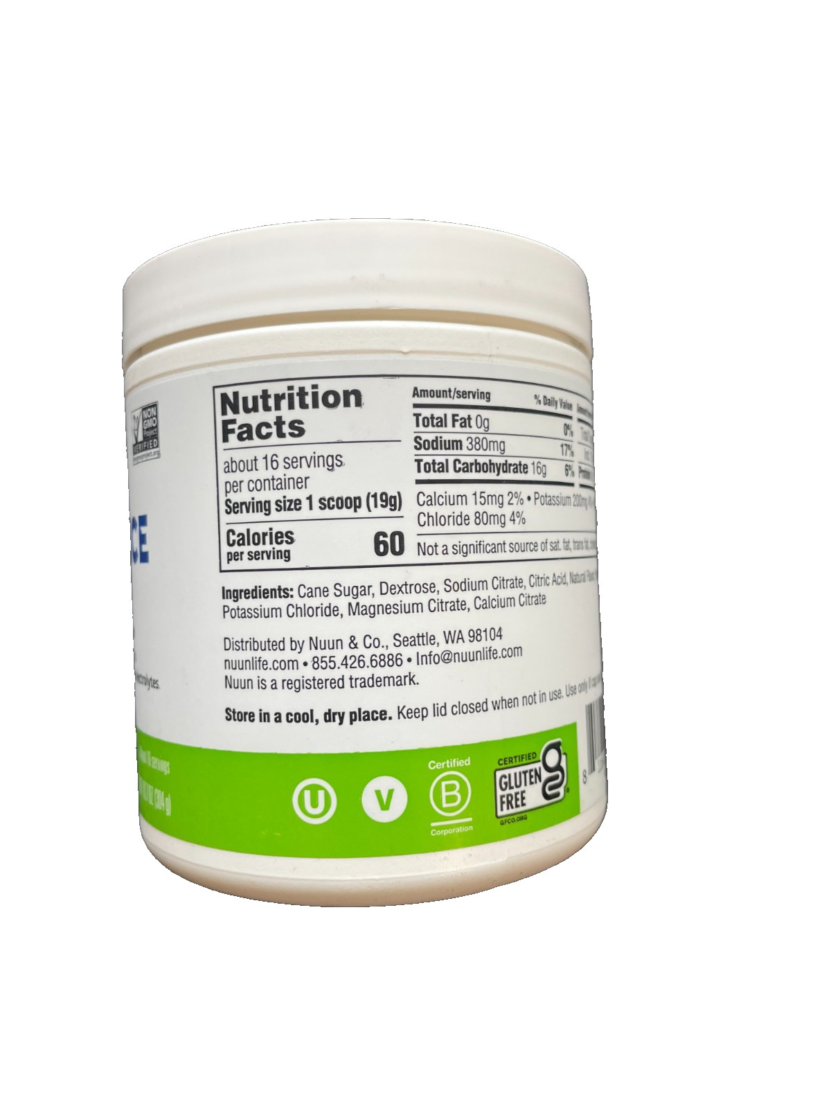 2x Nuun Endurance Performance Hydration Drink Mix Lemon Lime 16 Servings 10.7 oz