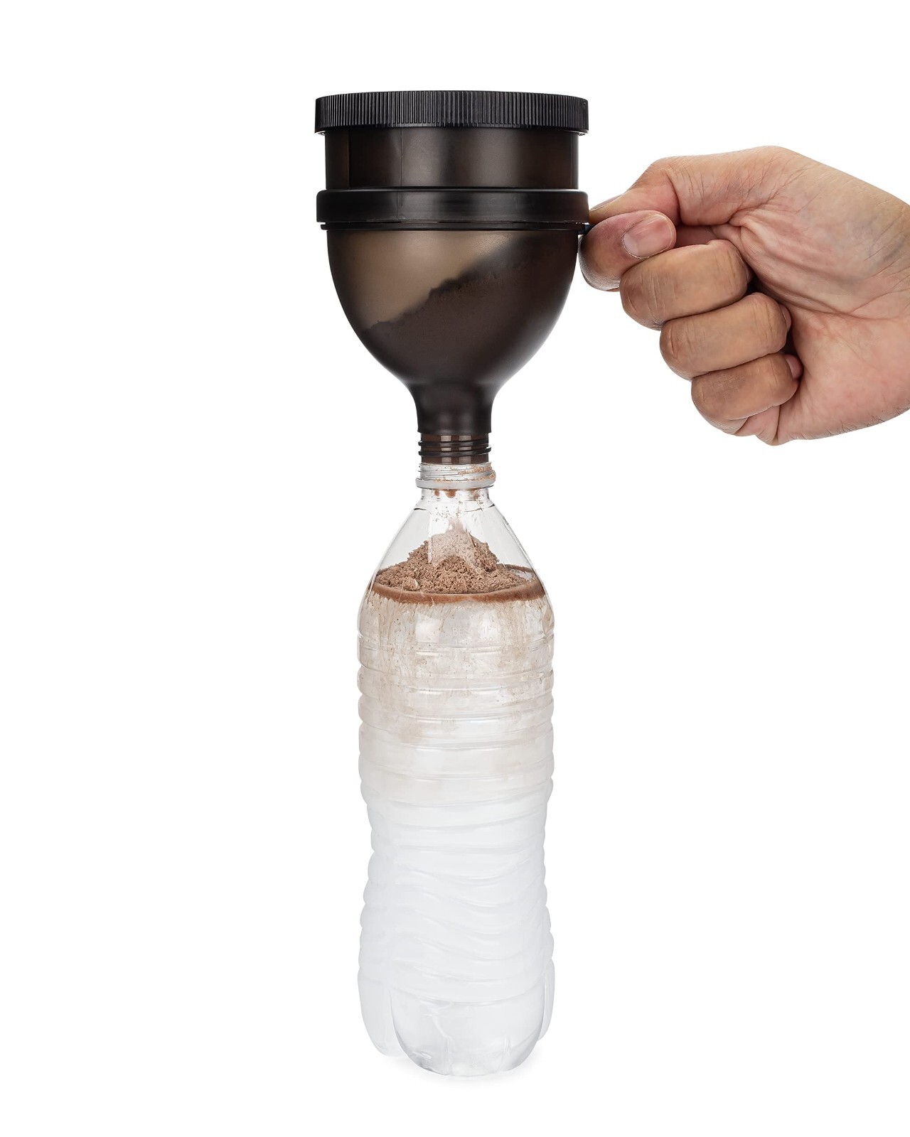 [4 Pack] Funnels for Filling Water Bottles with Protein Powder, 3 Compartment Pi