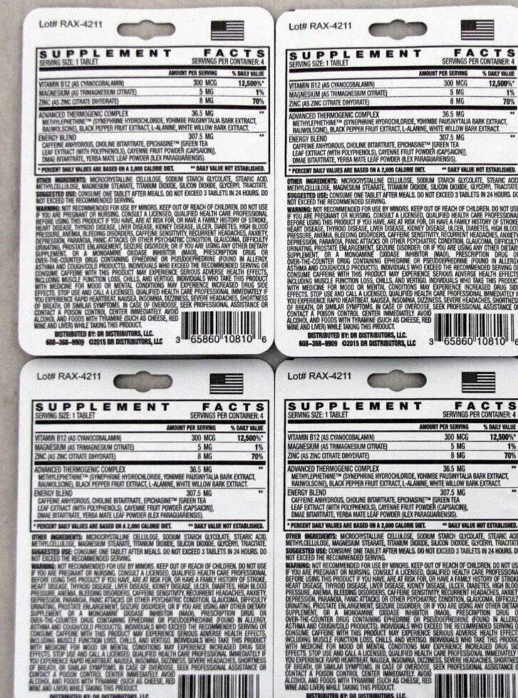 Two Way 2 Way Rapid Action Extreme Energy Metabolism 4ct 16 pills FREE SHIP