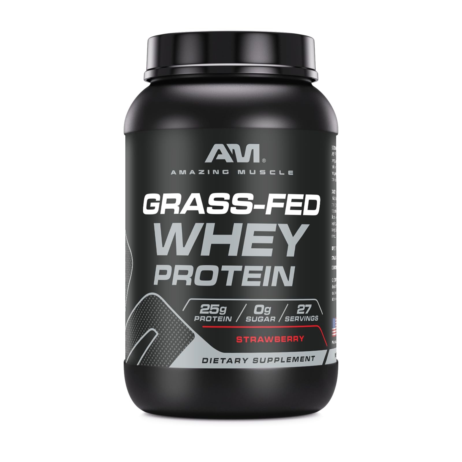 Amazing Muscle Grass-Fed Whey Protein Powder Supplement | 2 Lb 907 G | Non-GM…