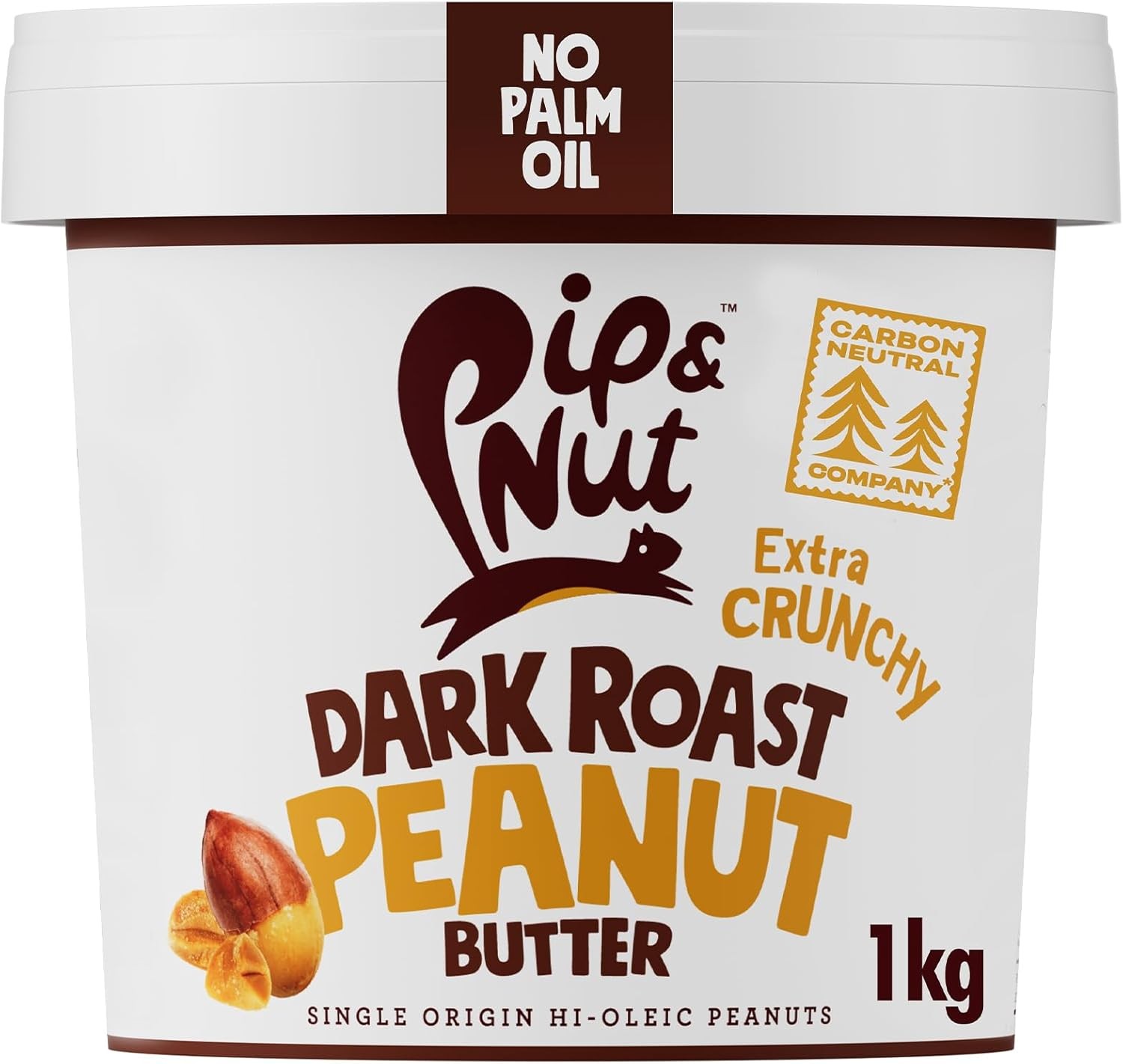 Pip & Nut – Ultimate Extra Crunchy Dark Roast Peanut Butter (1kg) | Natural Nut