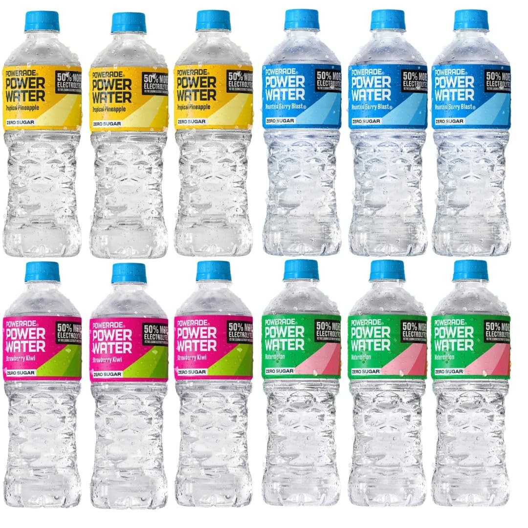 Zero Sugar Electrolyte Drink Variety Pack – 12 Bottles, 20 oz – Watermelon, Berr