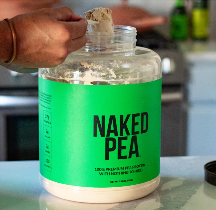 NAKED Pea Protein Powder, Unflavored Vegan Pea Protein, 5 lb