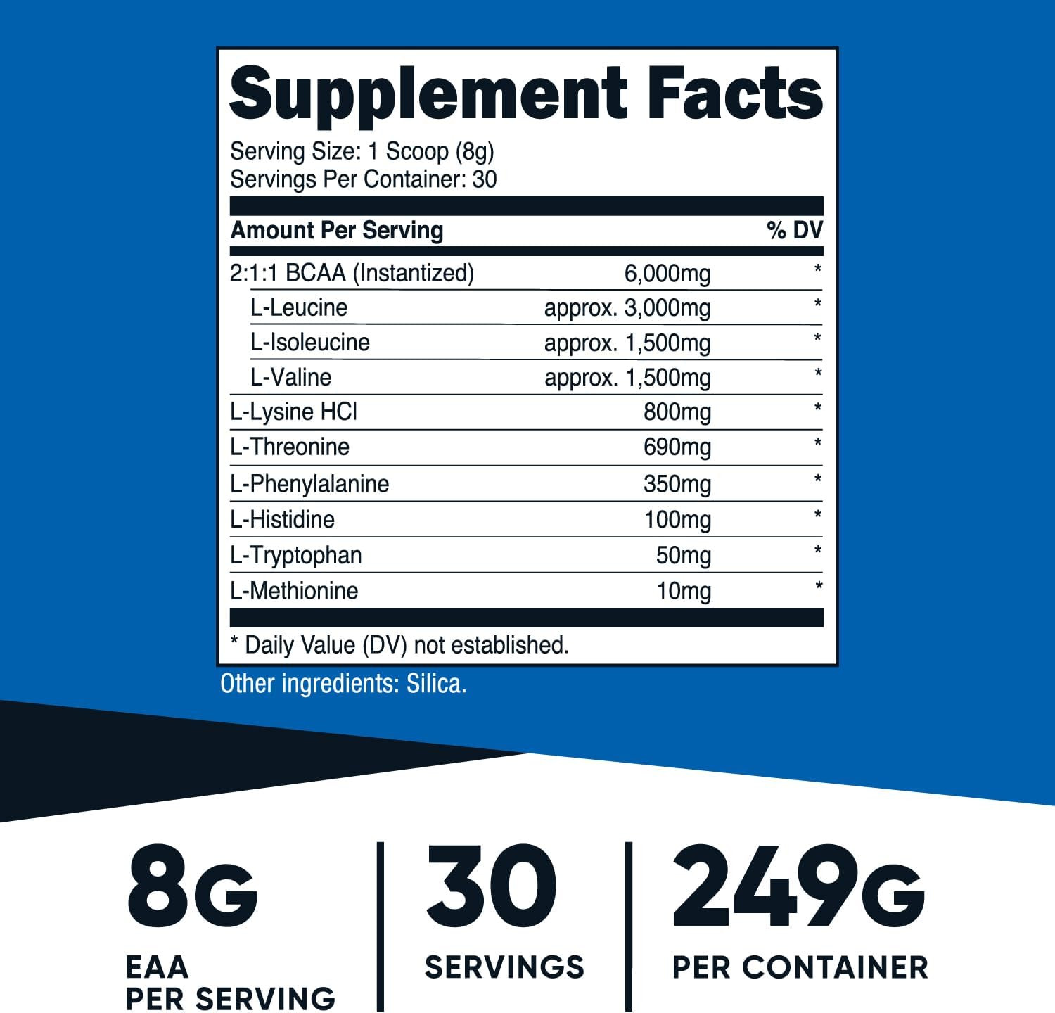 EAA Powder 30 Servings (Unflavored) Essential Amino Acids | Gmo-Free, Gluten Fre