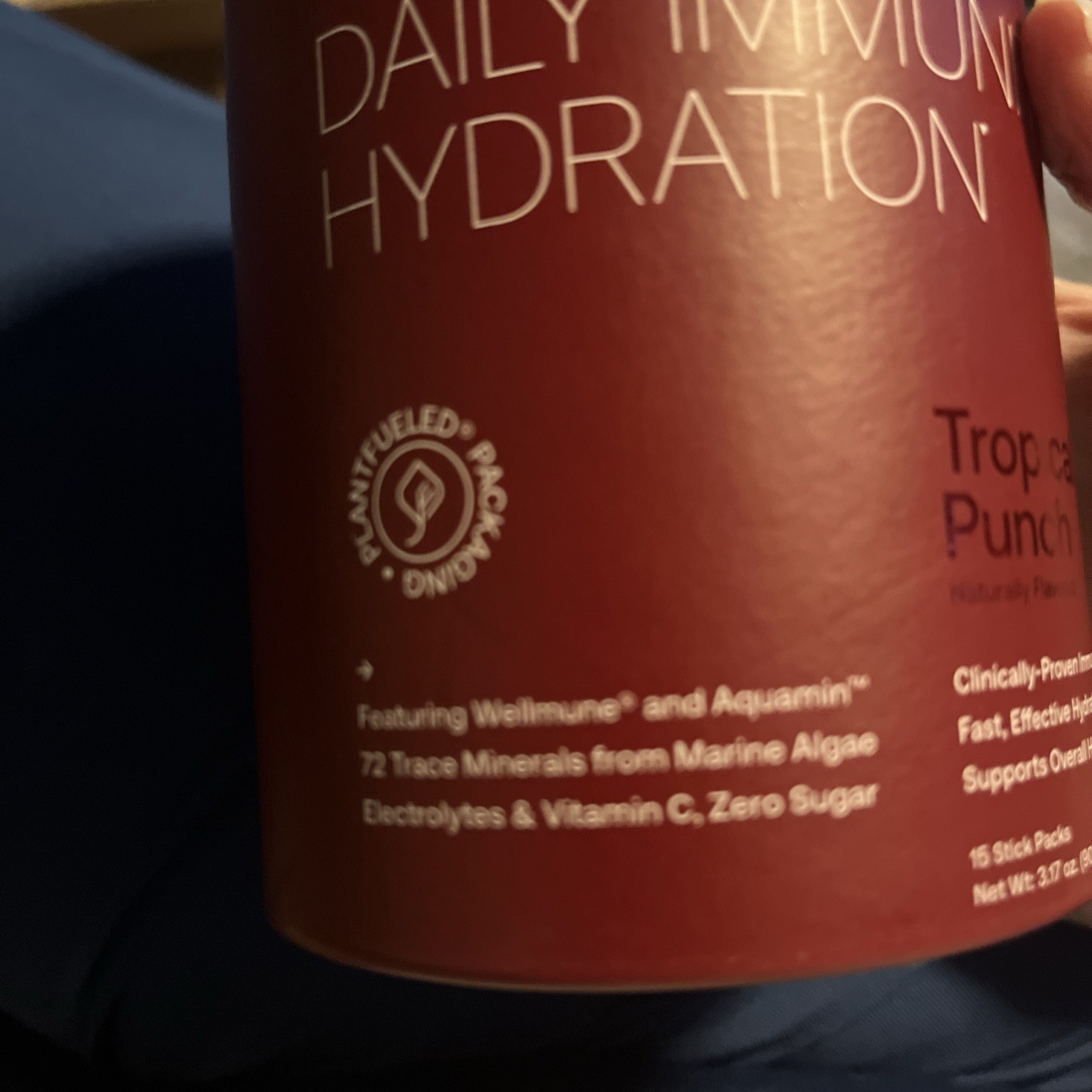 PLANTFUEL Daily Immunity&Hydration Tropical Punch W/ Wellmune,Aquamin Sealed
