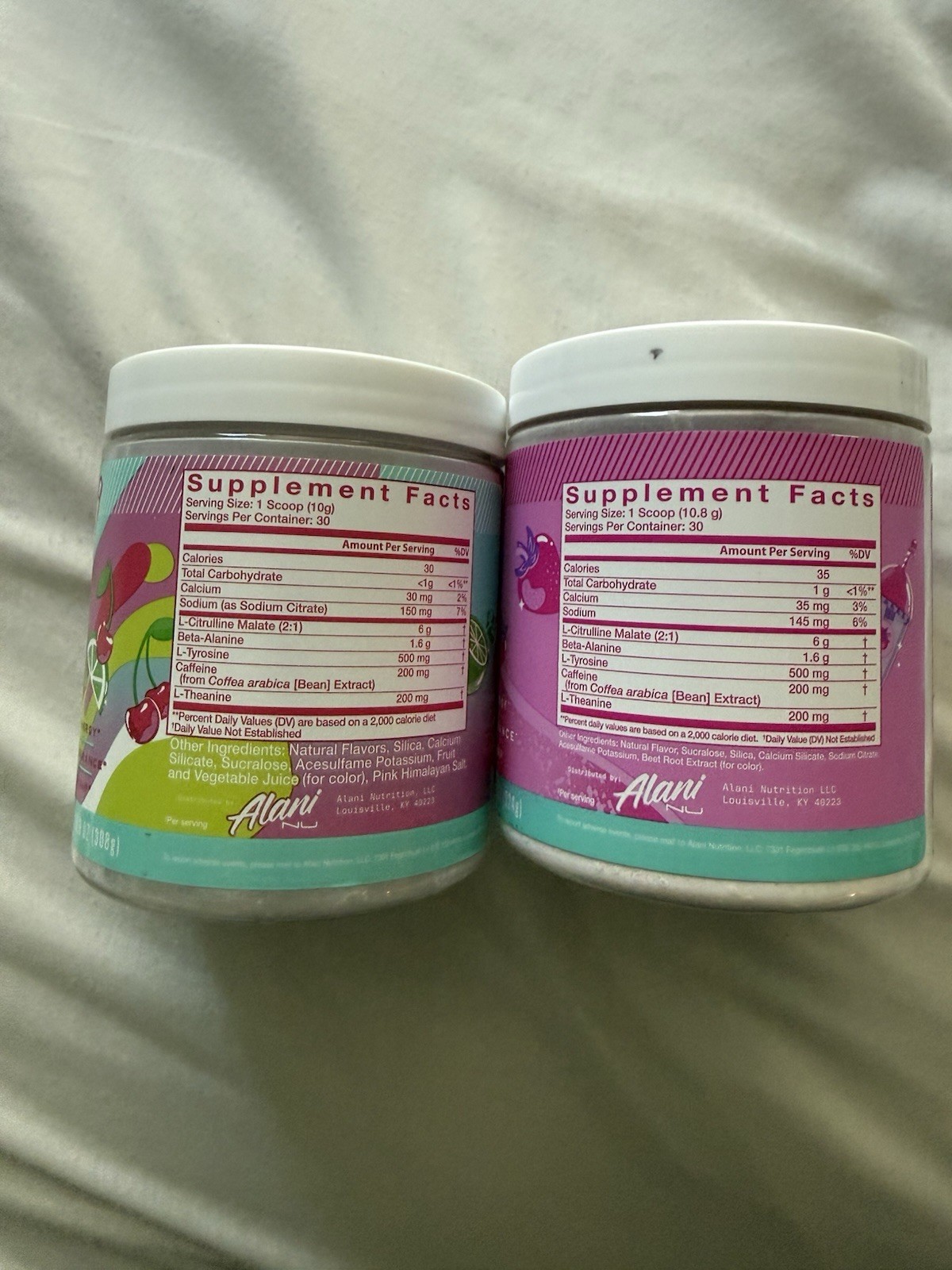 Alani Nu Pre Workout Powder Pink Slush 30 Servings 11.4 Oz. Exp 02/2028