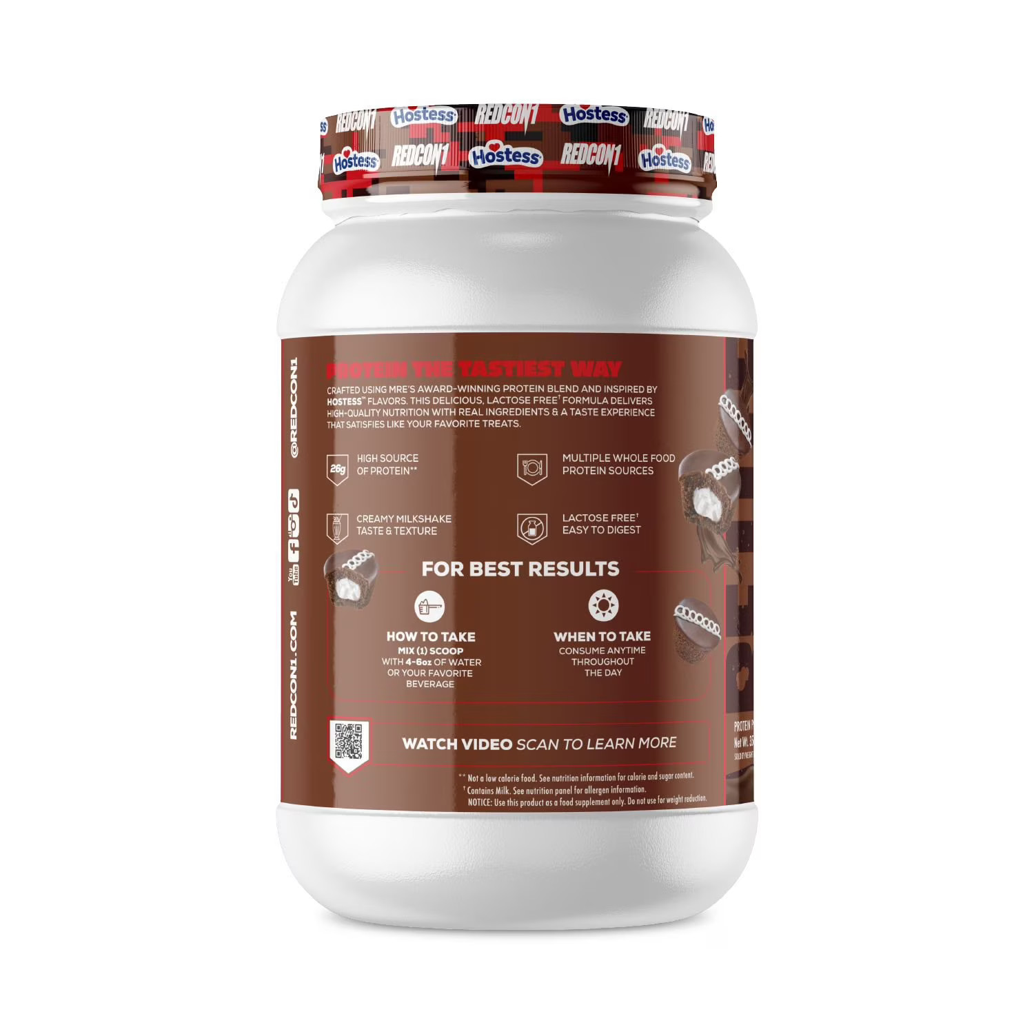 Redcon1 MRE Lite Whole Food Protein Powder, Hostess Cupcakes, 2.2 Pounds