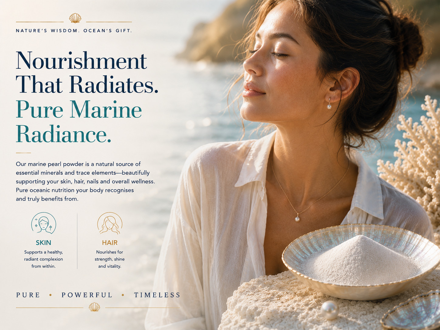 Seawater Pearl Powder 150g – Nano Micronised. Marine Beauty Supplement