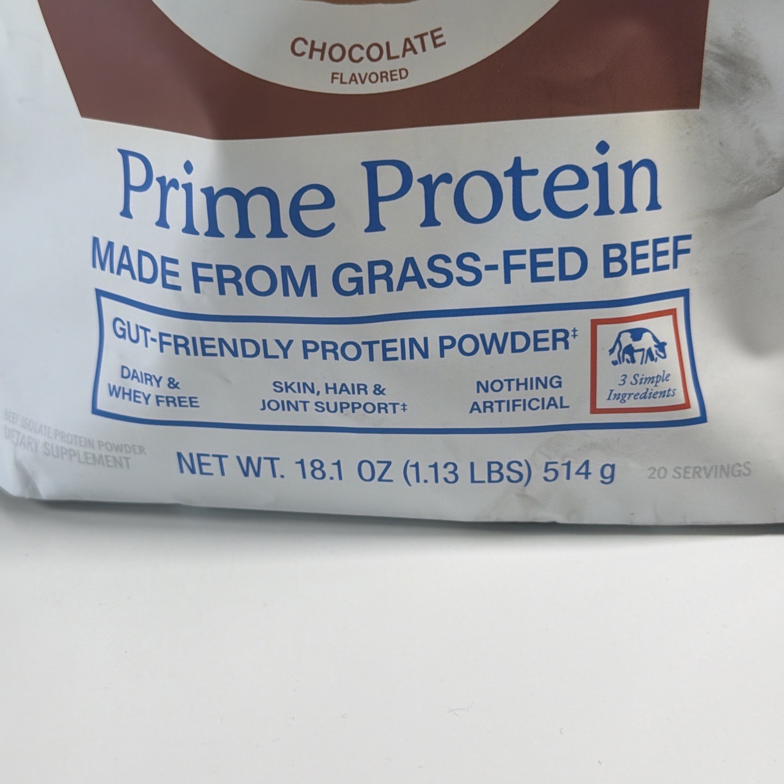 Equip Prime Protein Grass-Fed Beef Isolate Chocolate 1.13 Lbs Sealed 03/2028 New