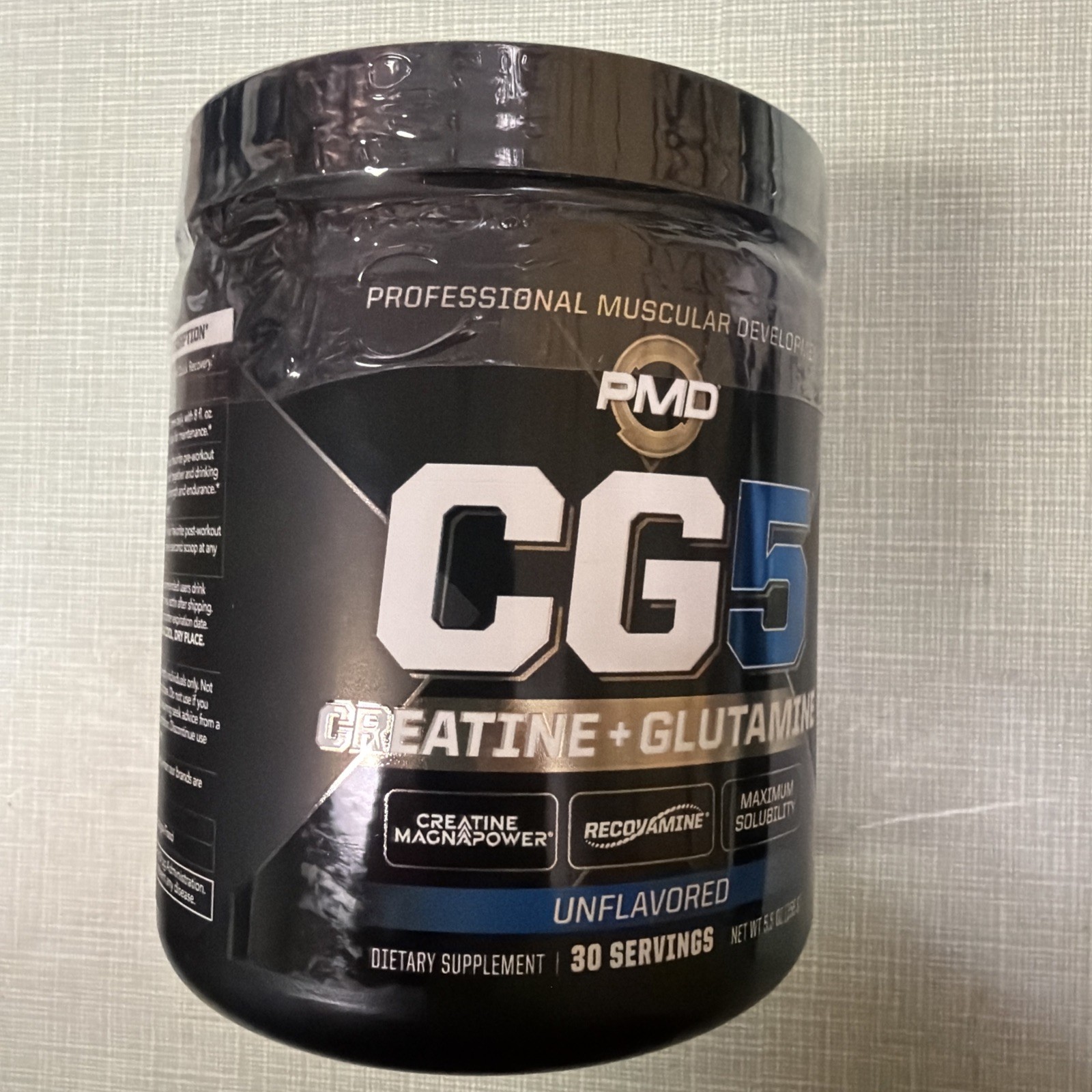CG5 – Creatine/Glutamine Powder – Strength, Power & Recovery-Unflavored 30 serve