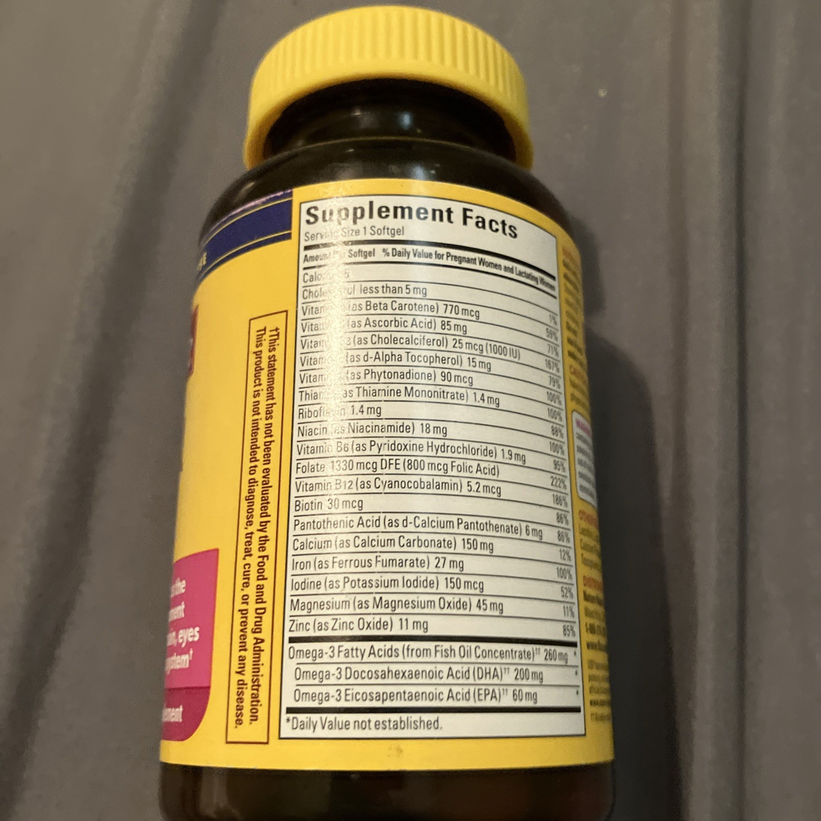 Nature Made Prenatal with Folic Acid + DHA, Daily Nutritional Support 110 count