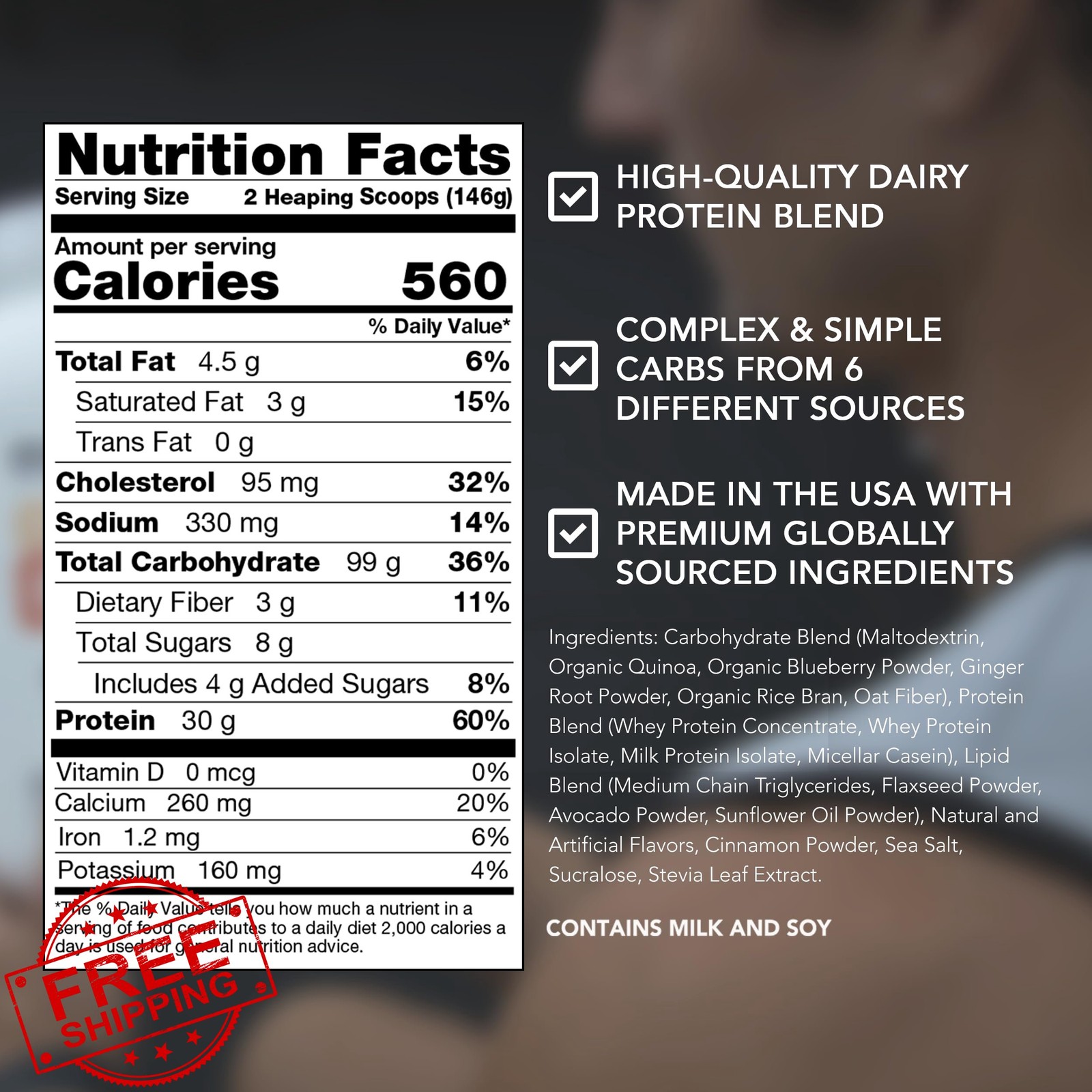 RIVAL NUTRITION Clean Gainer Cinnamon Toast 5lb
