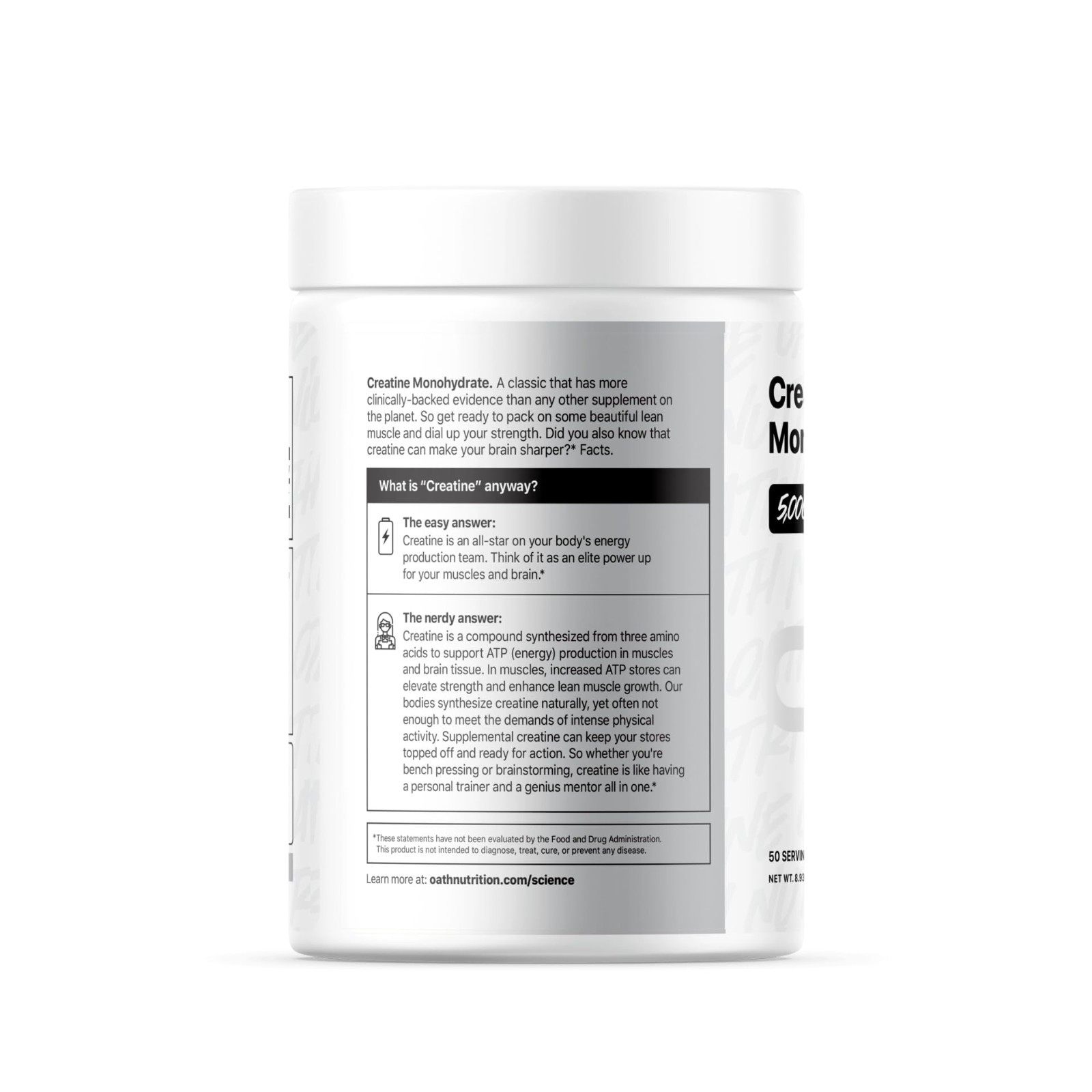 Ultra Micronized Creatine Monohydrate Powder, Unflavored, Gluten Free, 5000g, 50