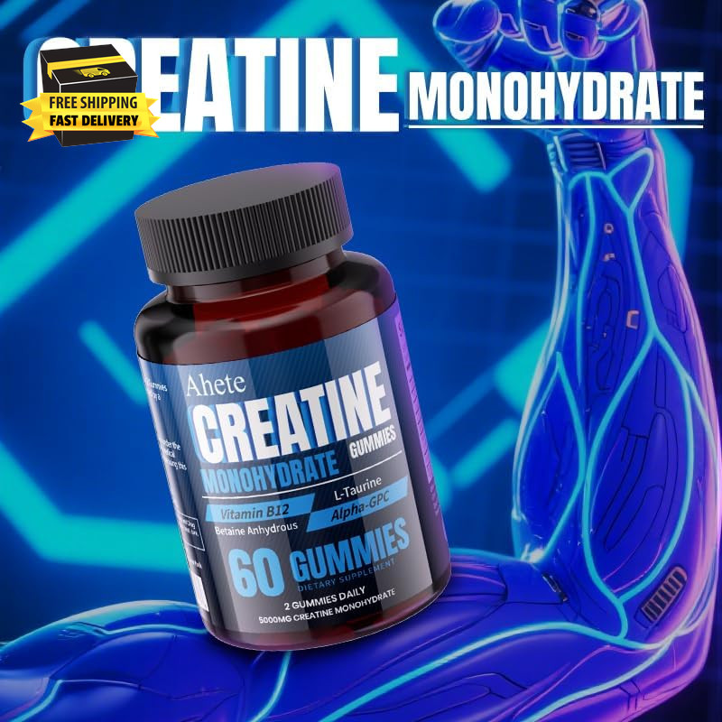 Creatine Gummies 5000Mg Sugar Free, Creatine Monohydrate with Taurine, Betaine &