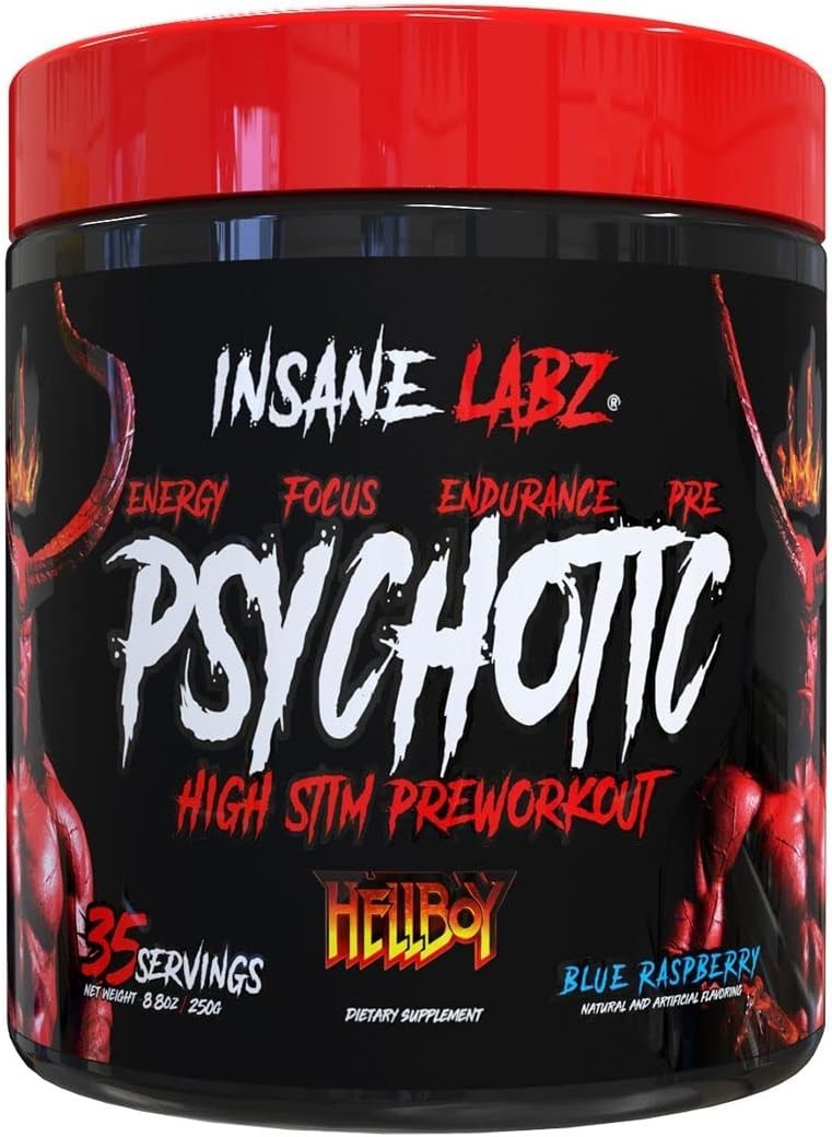 Insane Labz PSY-CHO-TIC Hellboy Hardcore Pre-Workout Focus 35svg Pick Flavor