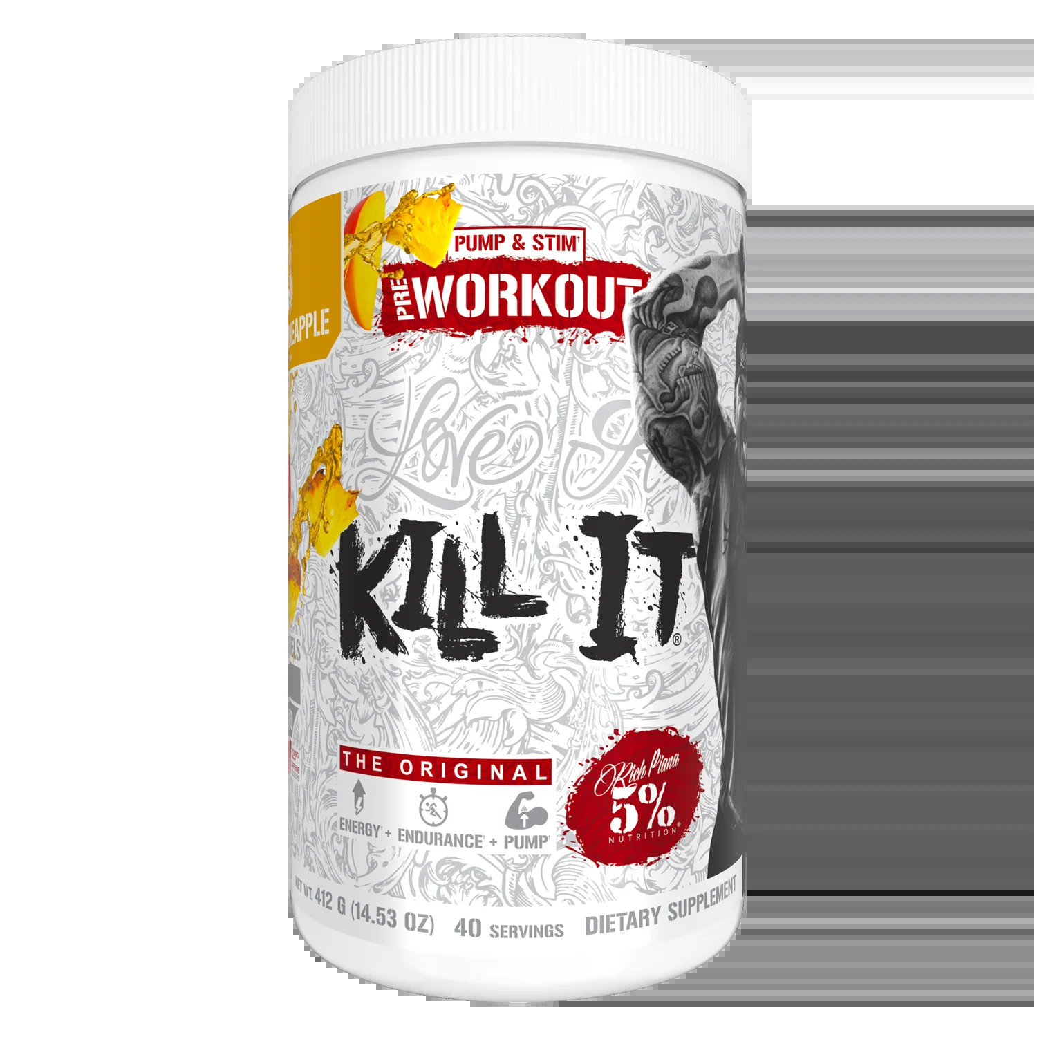 Rich Piana Kill It Pre-Workout Powder Supplement with Creatine & Caffeine for Pu