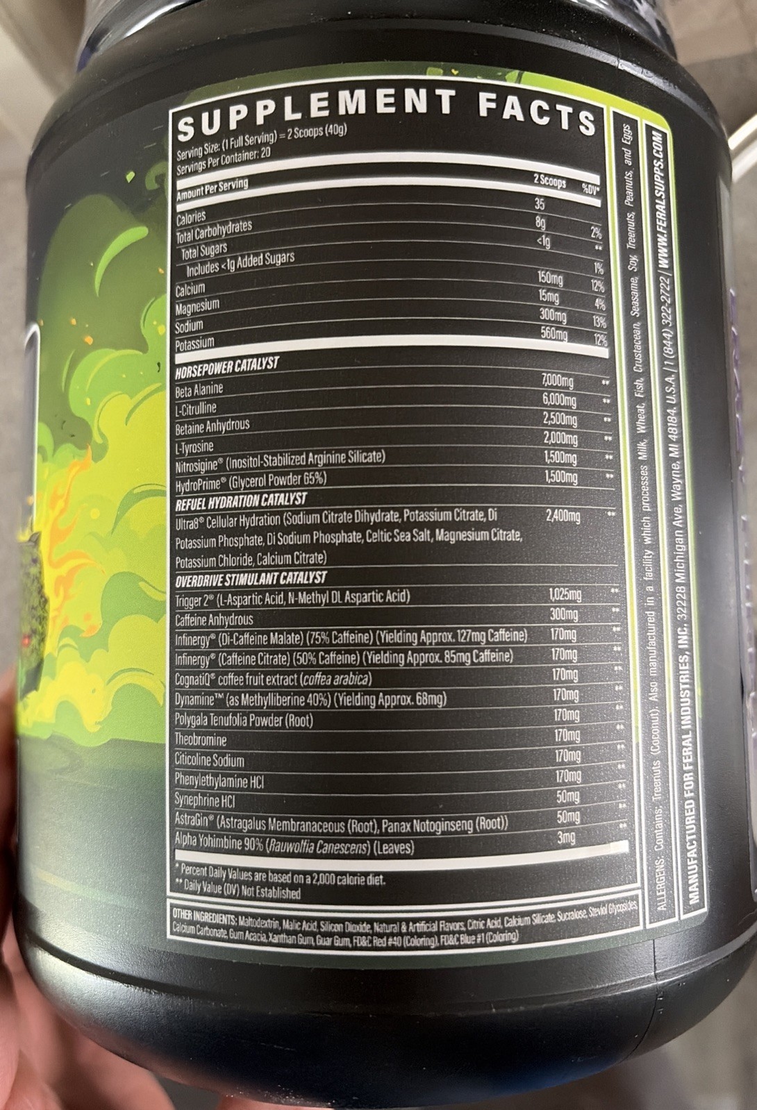 Feral 170 Pre Workout Limited edition /1500 Tren Twins