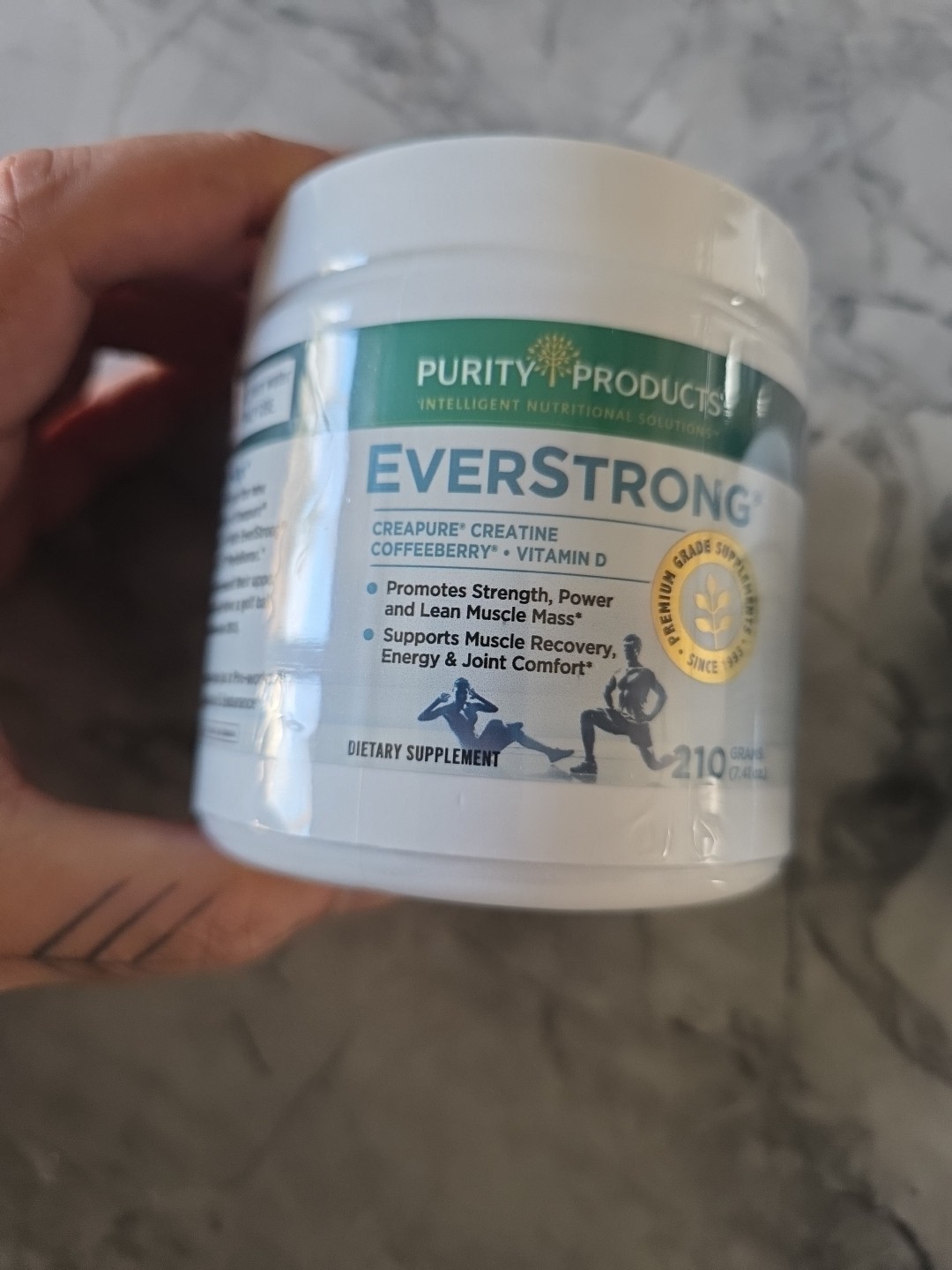 2 Pack EverStrong – Muscle Mass Creapure Creatine 210 Grams Each EXPIRED SEALED
