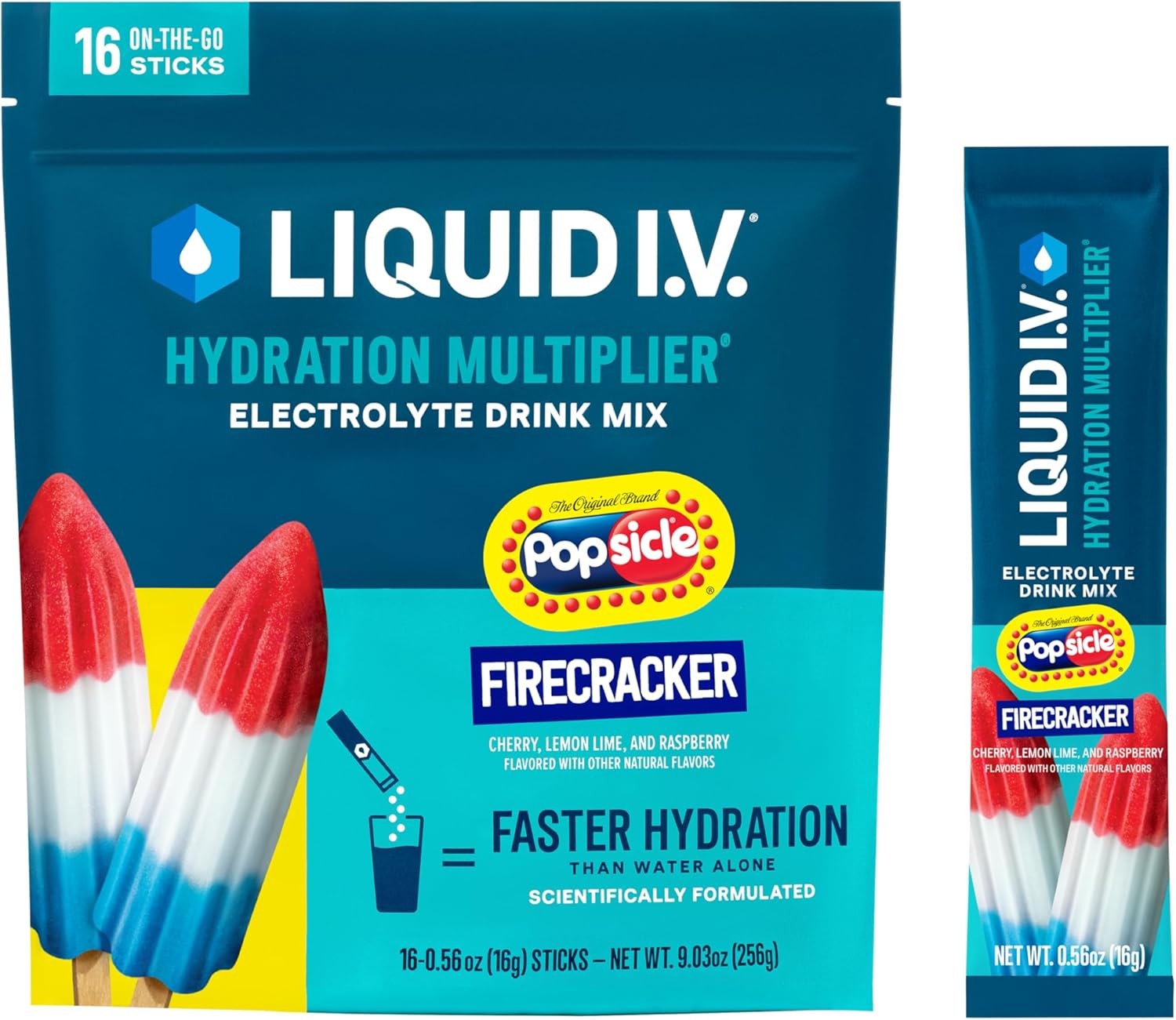 Liquid I.V.® Hydration Multiplier – Popsicle Firecracker | Electrolyte Powder