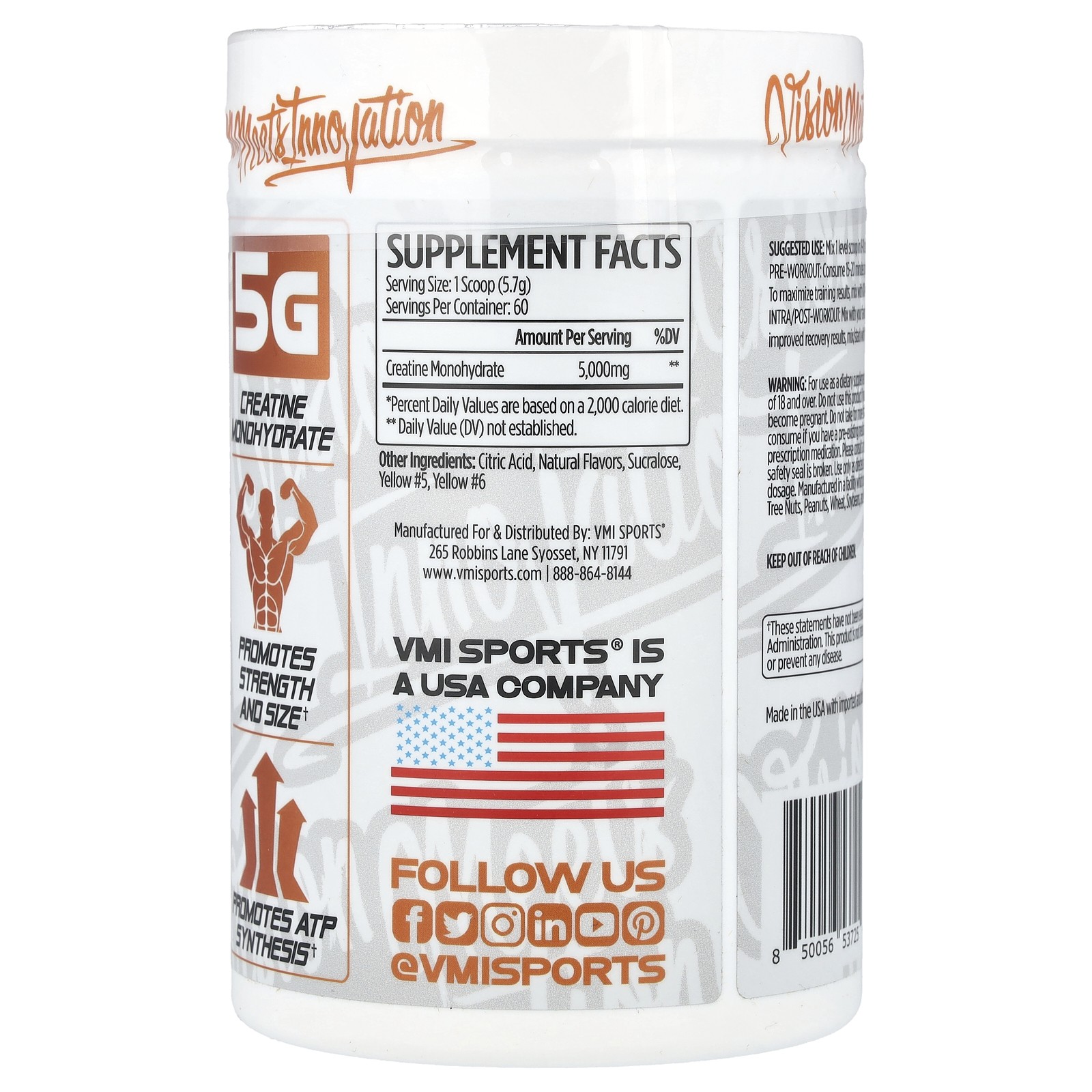 Creatine Monohydrate, Peach Mango Rings, 12.1 oz (342 g)