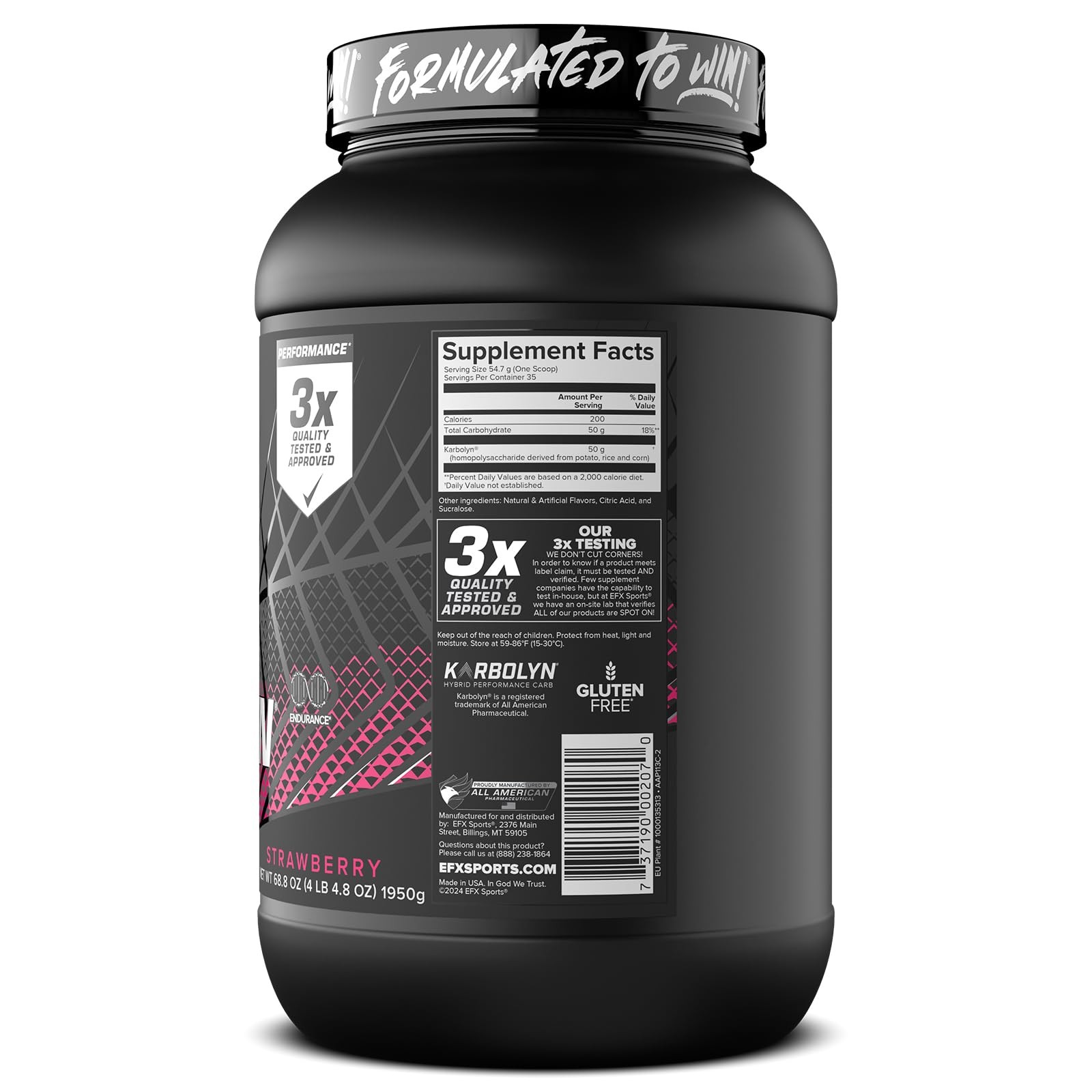 EFX Sports Karbolyn Fuel | FastAbsorbing Carbohydrate Powder | Carb Load, Sus…