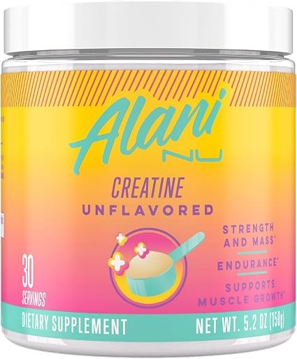 Alani Nu Creatine Monohydrate Powder Unflavored Micronized Creatine 30 Servings