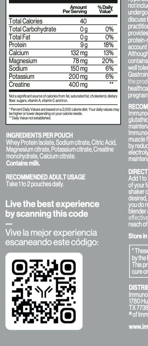 Immunocal Platinum Glutathione Precursor (10 pouches) – New – 11/2027