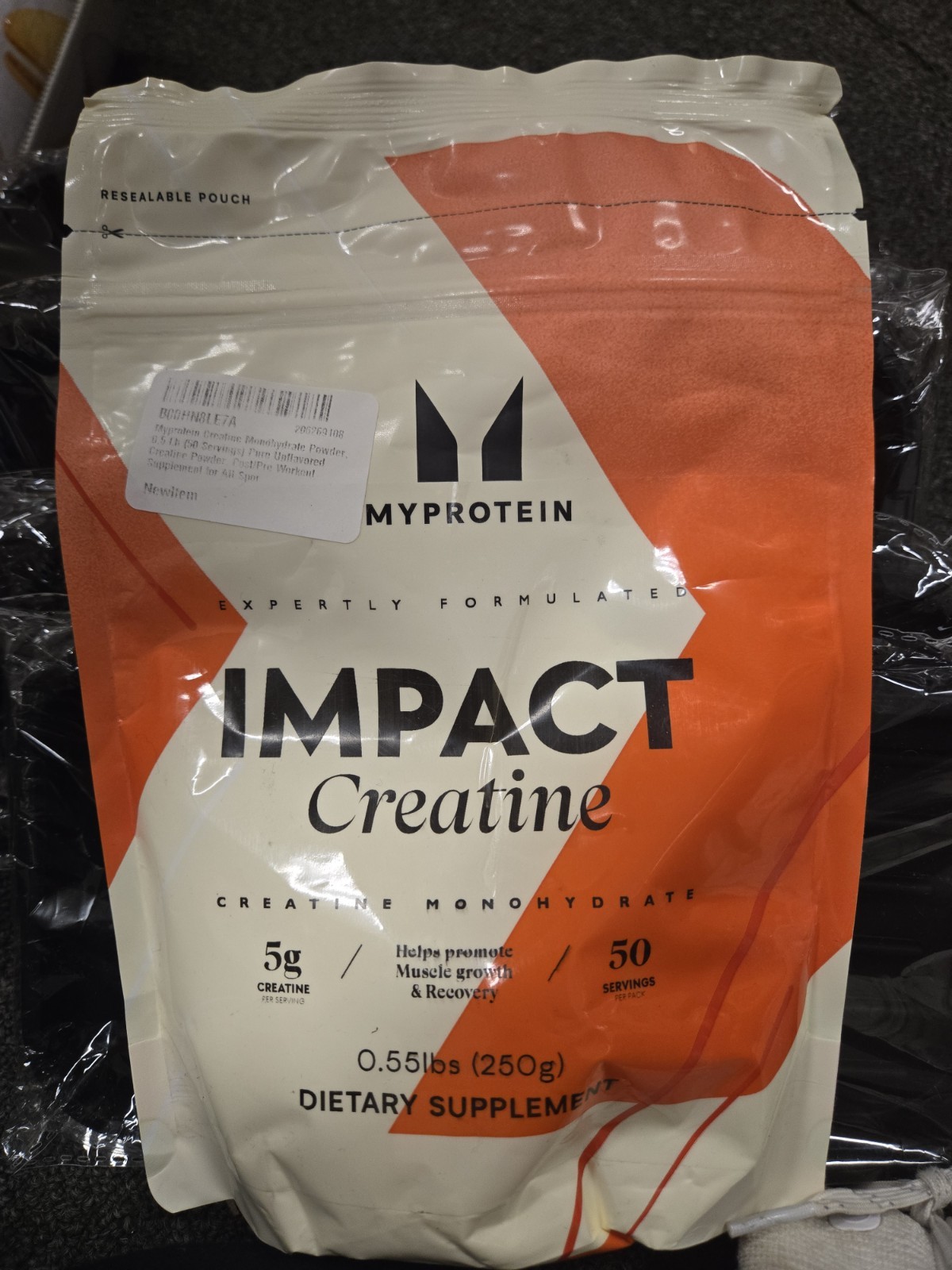 Myprotein Impact Creatine Monohydrate Powder .55lb 50Servings Pure Unflavored
