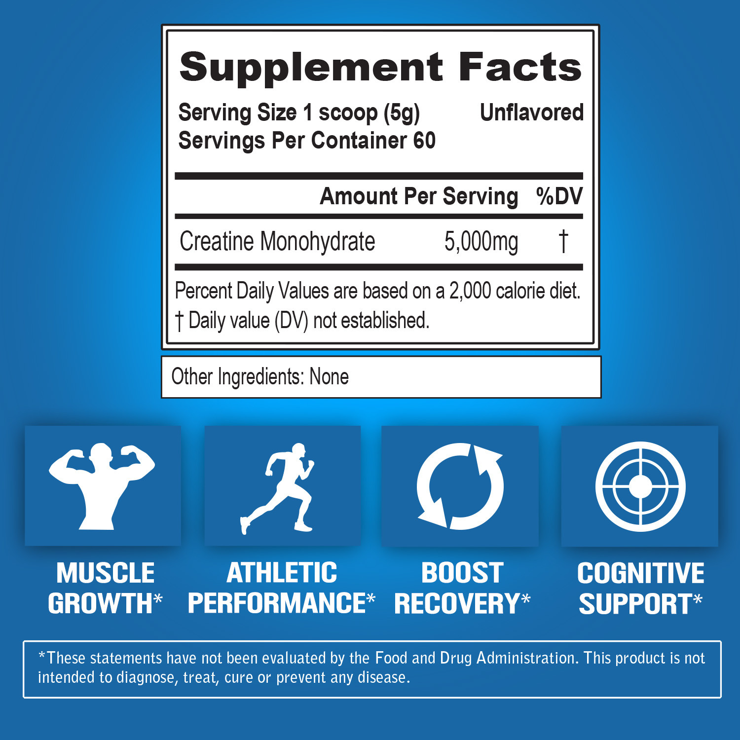 Creatine 5000 – Supports Faster Recovery, Lean Muscle Growth & Performance – Pre