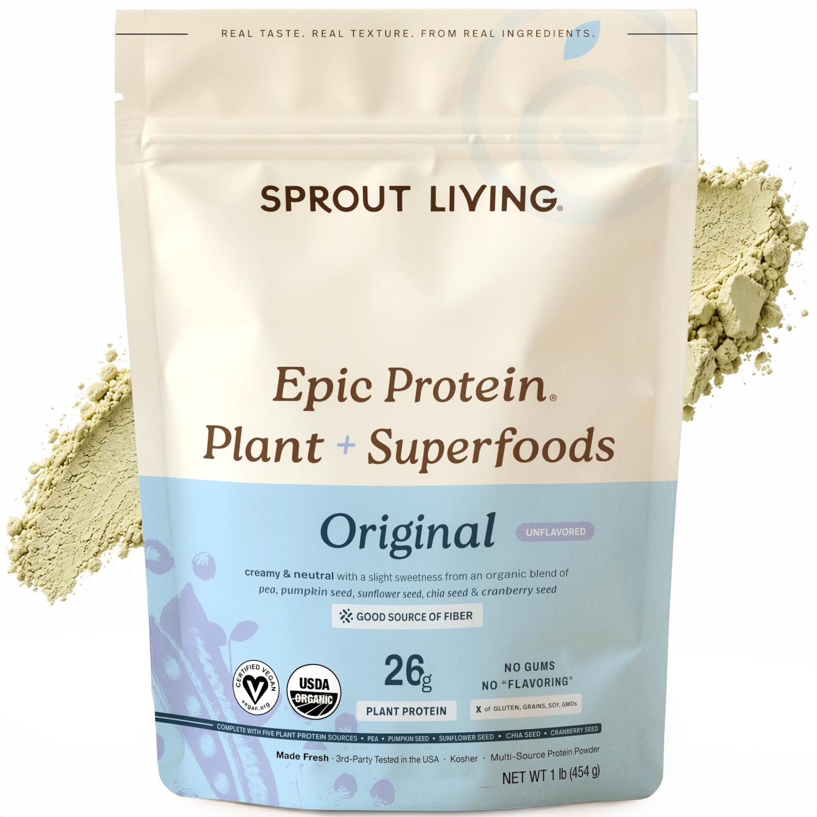 Plant Based Protein & Superfoods Powder, 1 Pound (Pack of 1), Original