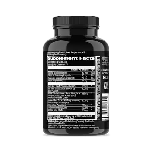 Jocko Fuel Test Booster for Men – Natural Endurance, 120 Count (Pack of 1)