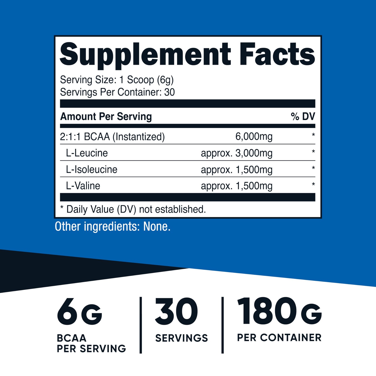 Nutricost BCAA Powder (Unflavored, 30 Servings) – 6.35 Ounce (Pack of 1)