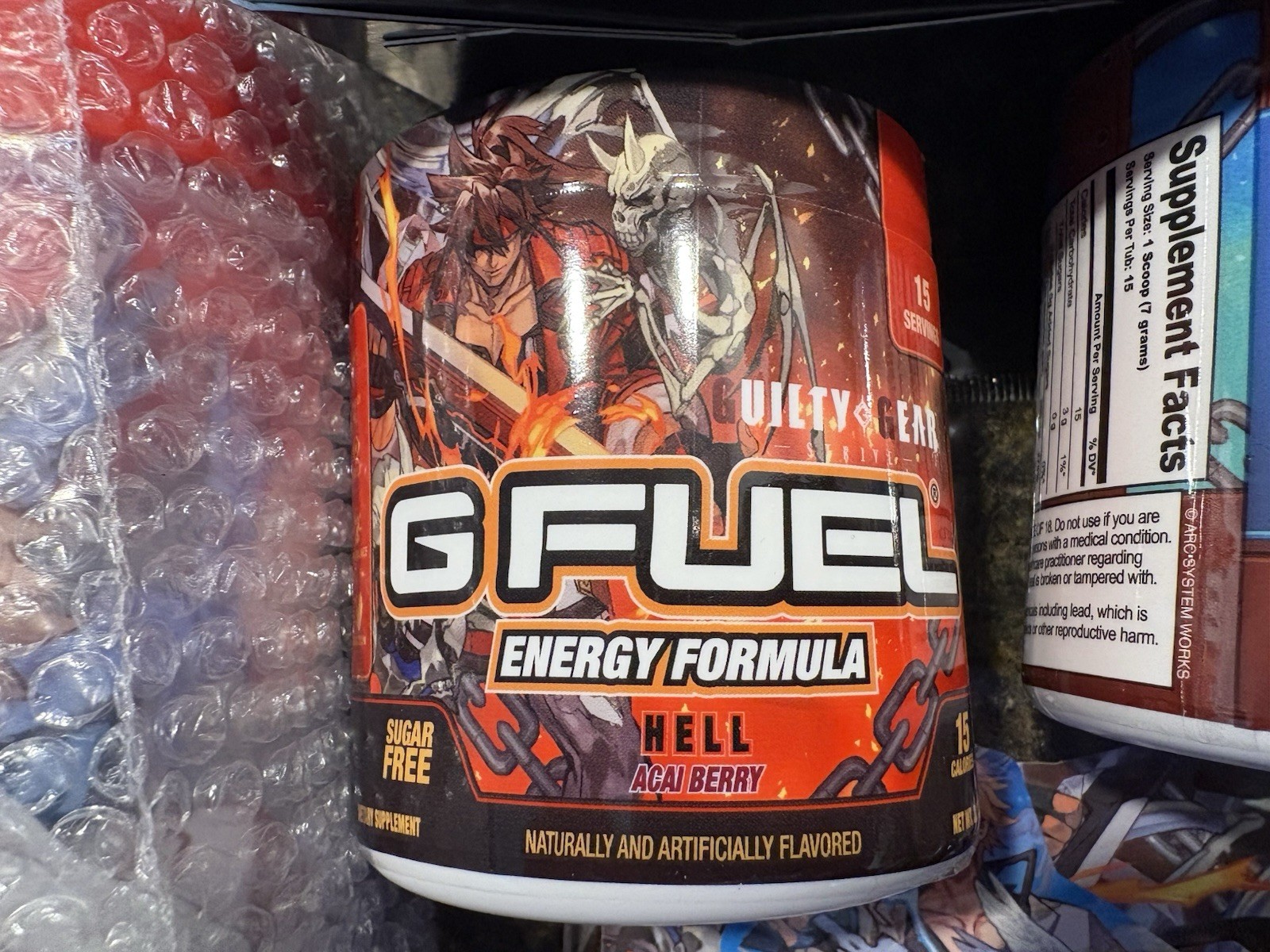 G FUEL Collector’s Box GUILTY GEAR 24oz Shaker Cup Sticker Pack Heaven Hell Tubs