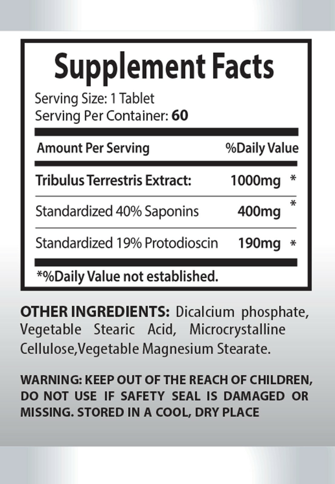 Muscle – TRIBULUS TERRESTRIS 1000mg Testosterone Booster 3 Bottles 180 Tablets